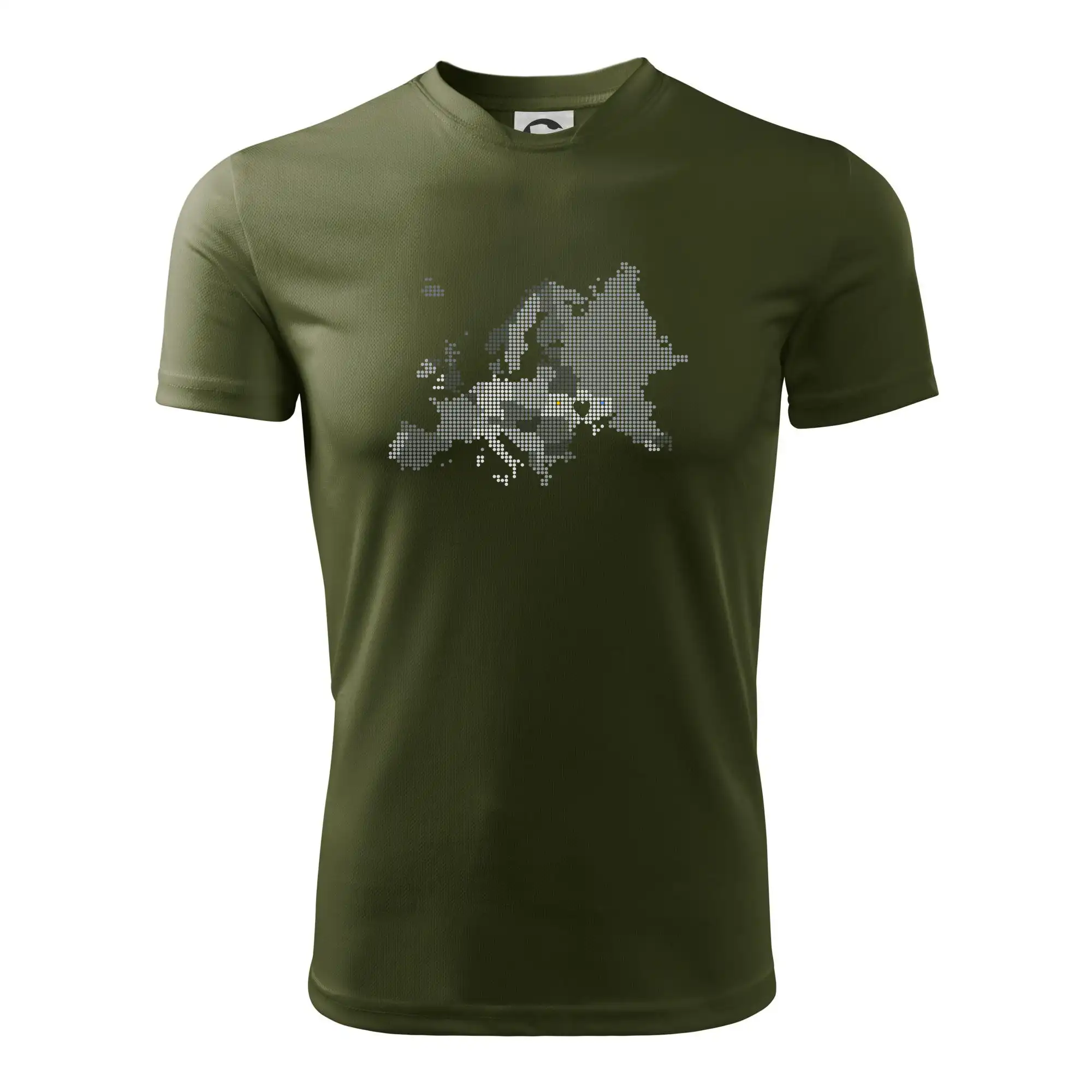 Mapa Evropy - srdce v Ukrajině