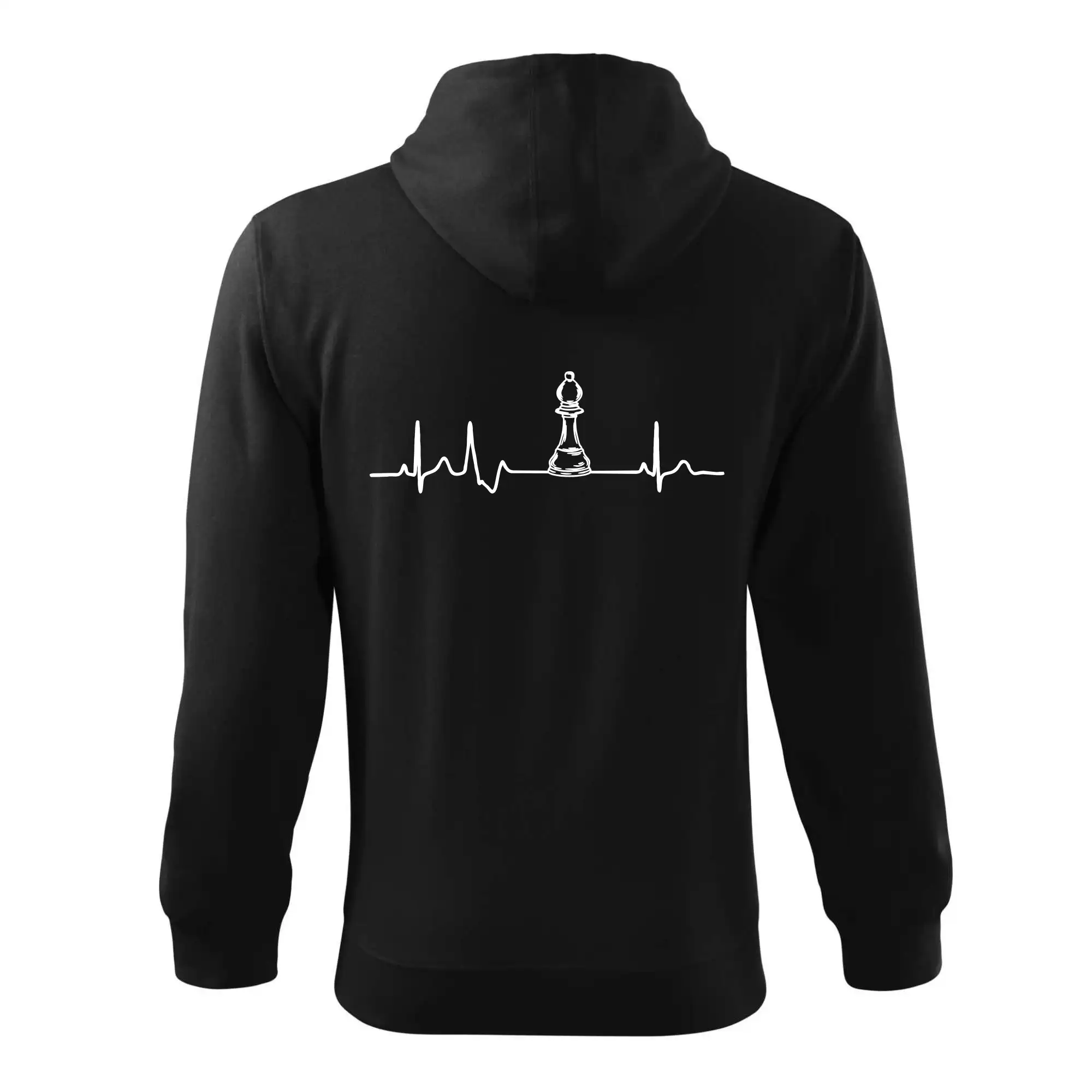 Tričká a mikiny so spoločenskými hrami  - EKG Šachové figúrky - Strelec - Mikina s kapucňou na zips trendy zipper