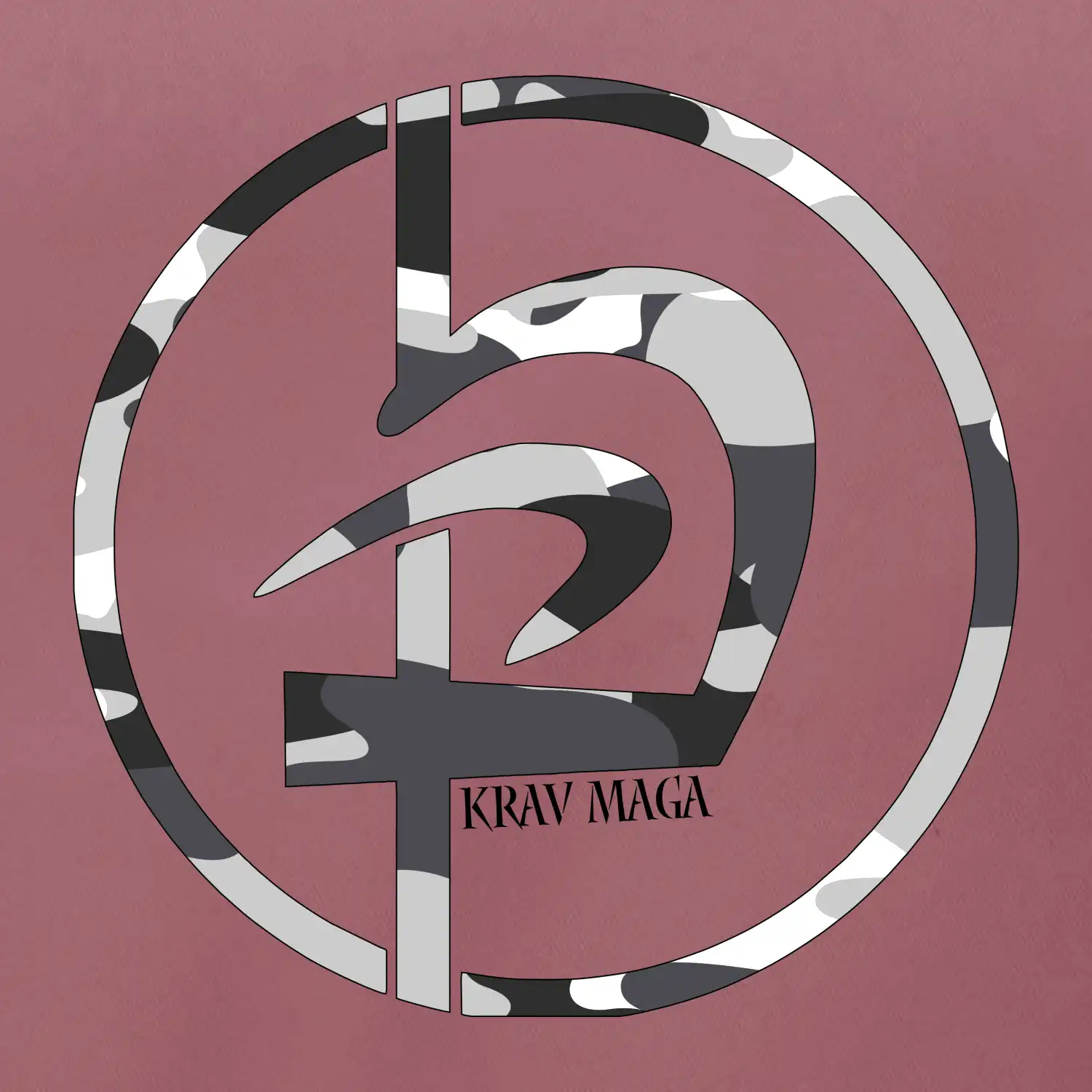 Krav maga  maskáčový nápis