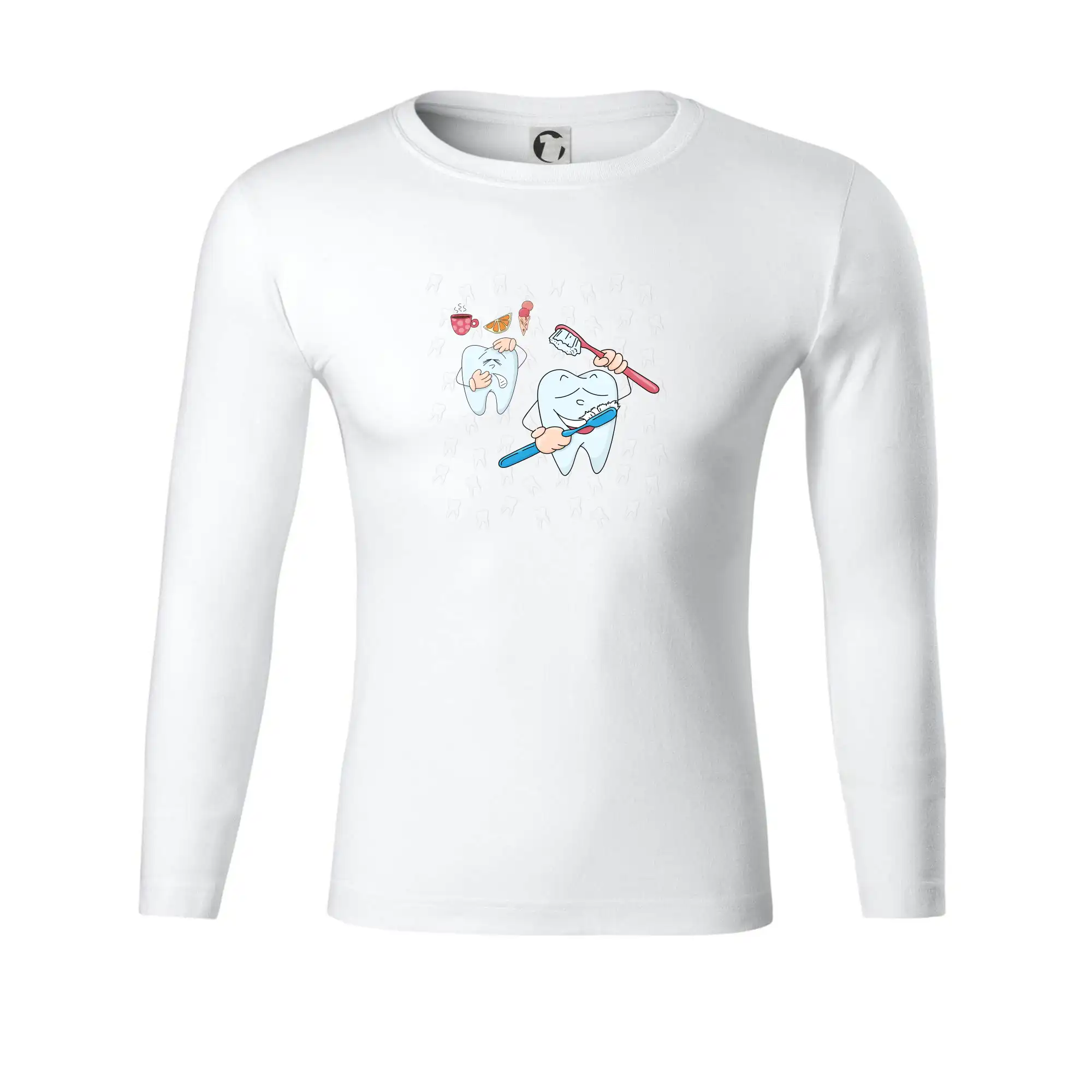 Zubařské tričko - kartáček a jídlo