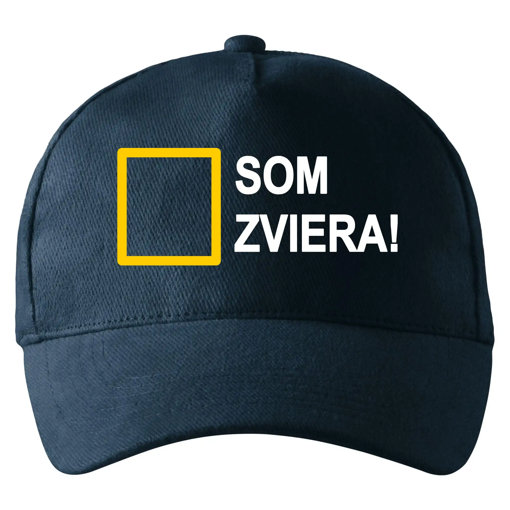 Tričká na párty - Som zviera obdelnik - Šiltovka so zahnutým šiltom a mosaznou sponou