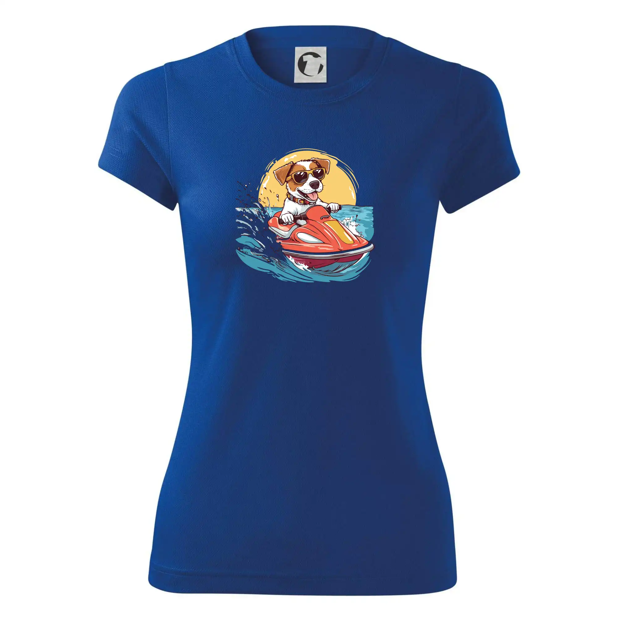 Jack russell teriér na vodním skútru