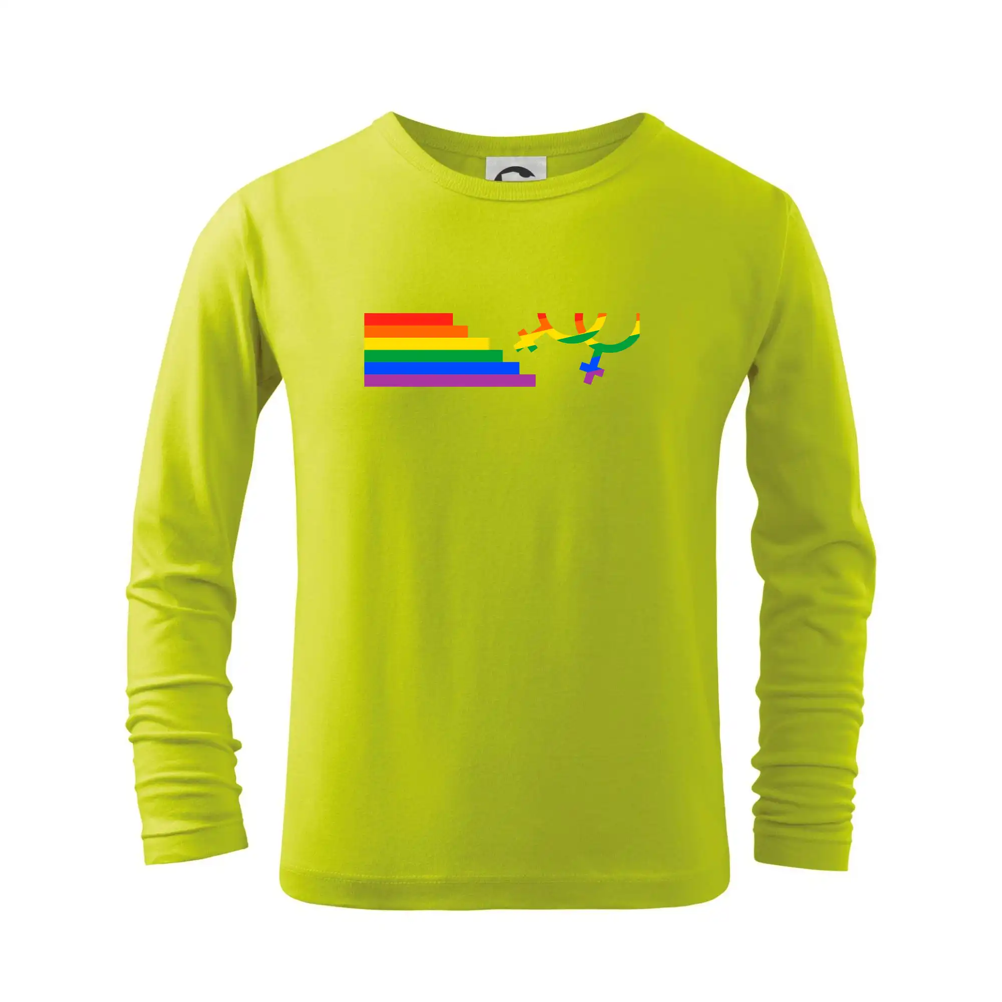 Tričká pre LGBT a Queer komunitu - Lesby symbol dúha - Tričko detské Long Sleeve