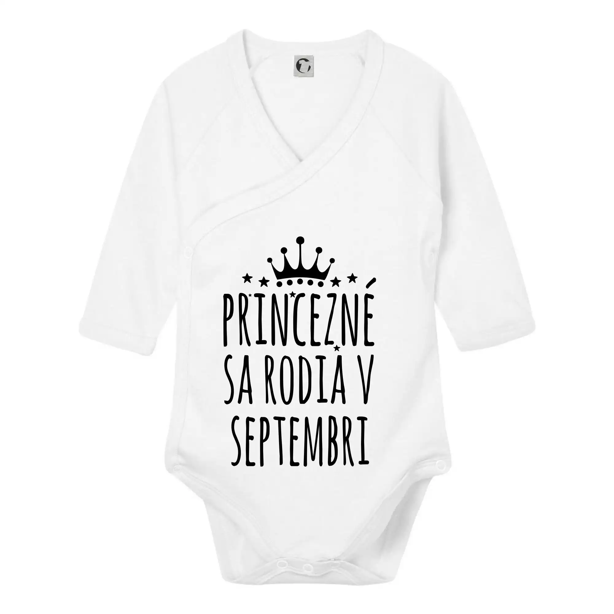 Tričká pre narodených v októbri - Princezné sa rodia v októbri - Body zavinovacie s dlhým rukávom