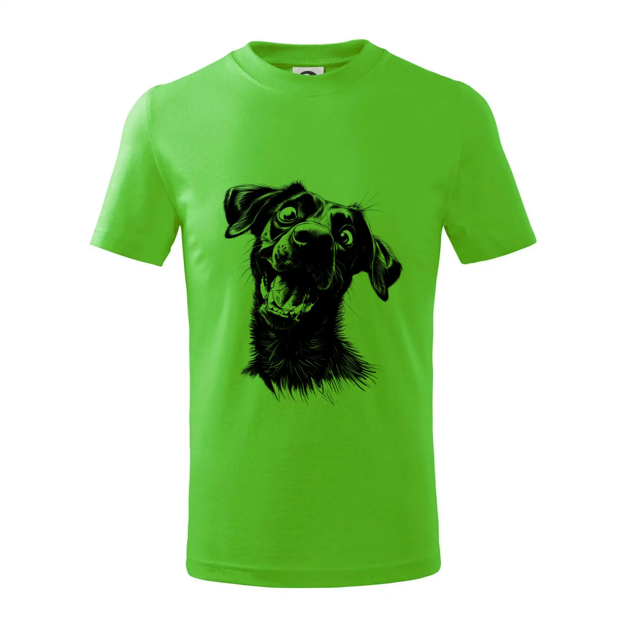 Čiernobiela karikatúra Labrador tmavý