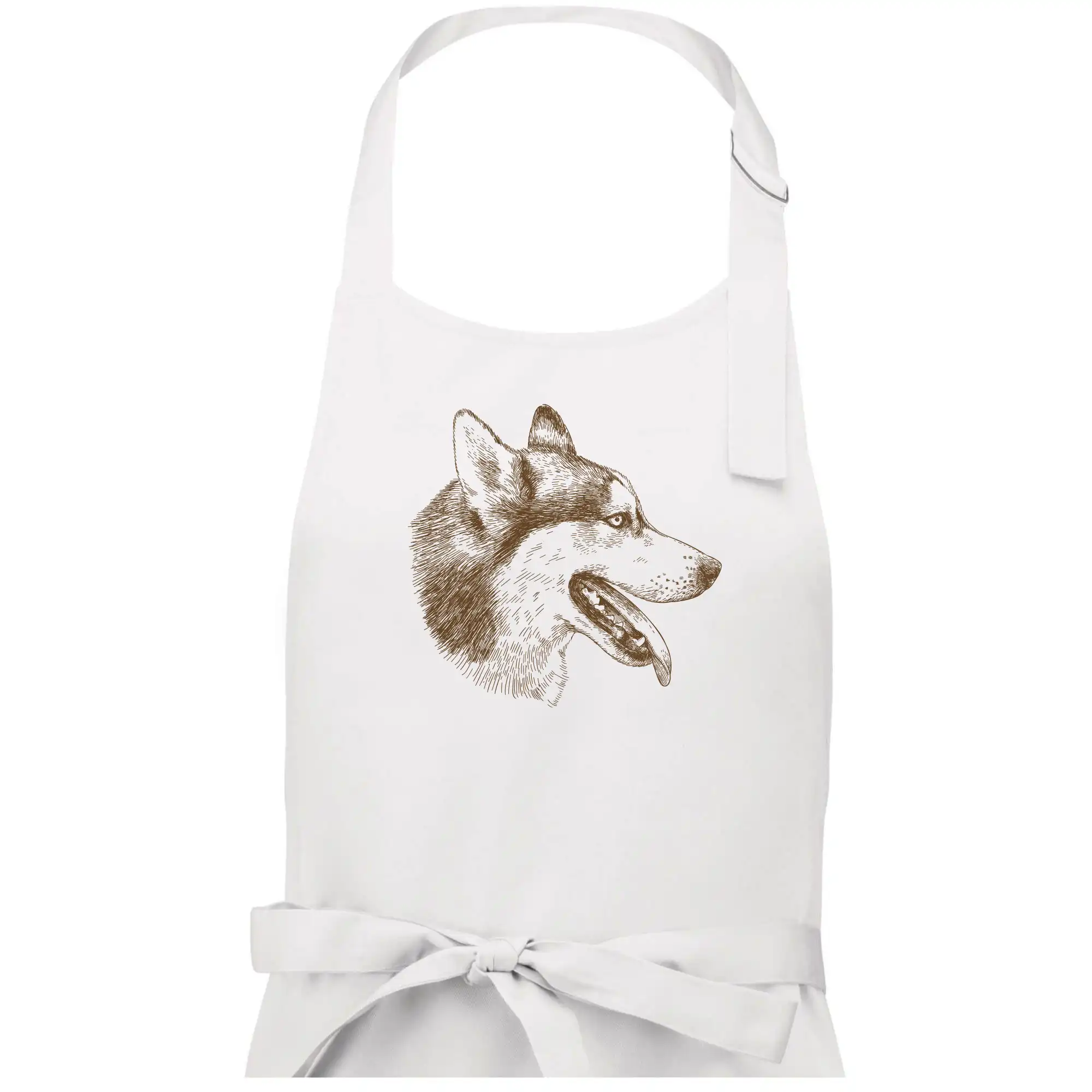 Ostatné psie plemená - Husky - hlava z boku - Pánska zástera na varenie