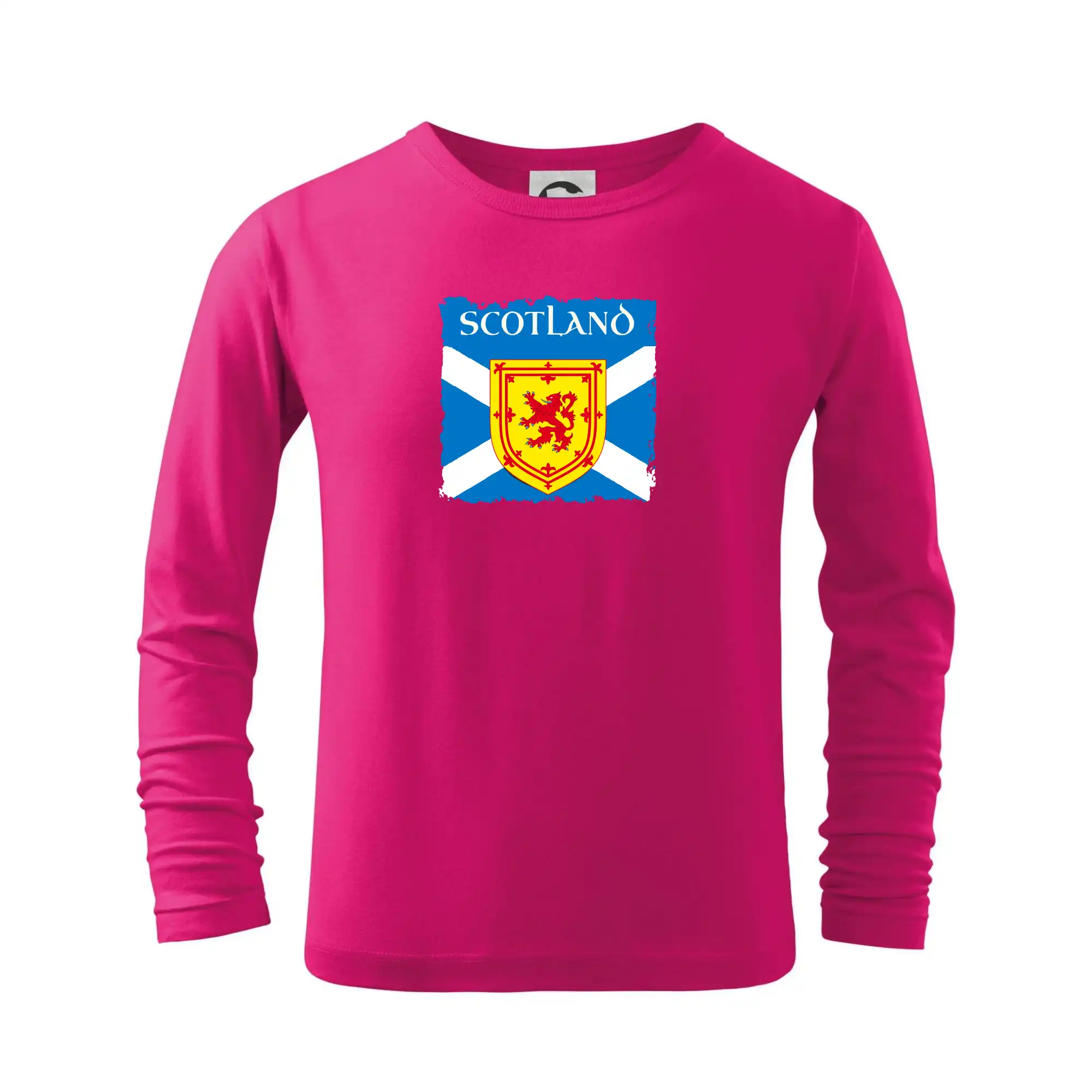 Motívy štátnych vlajok - Škótska vlajka s erbom leva - Tričko detské Long Sleeve