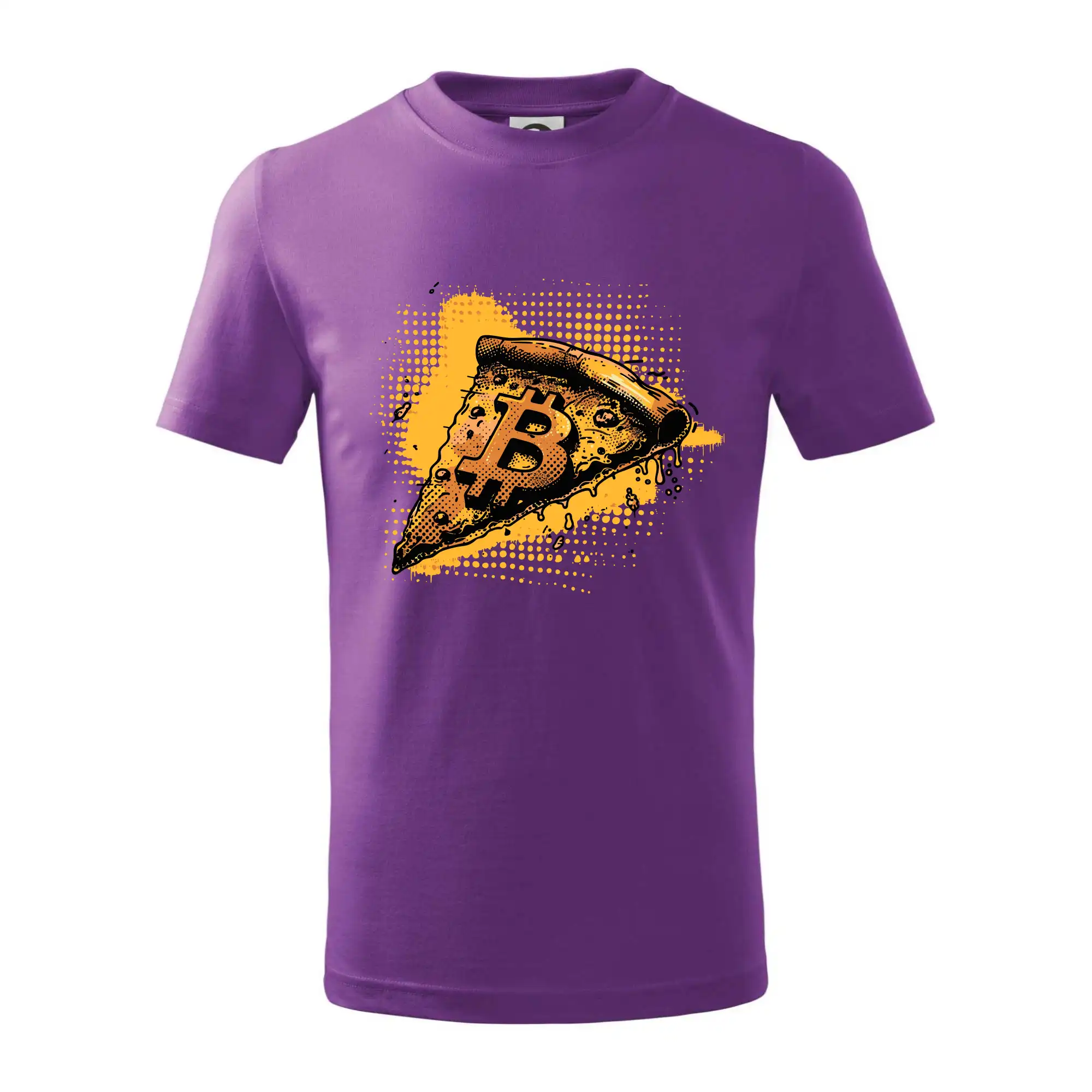 Bitcoin oranžová pizza - Tričko detské bavlnené