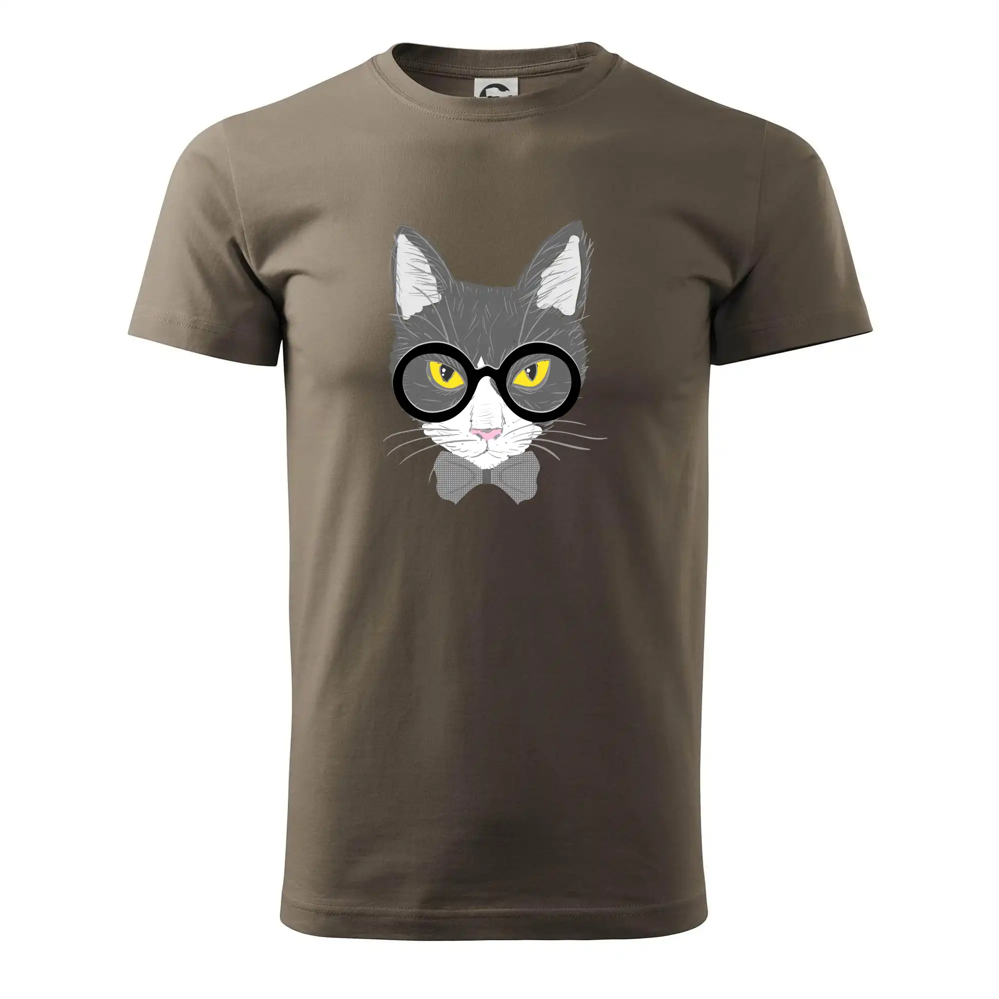 Vtipná tričká s mačkou - Hipster Mikeš - Pánske tričko nižšej gramáže