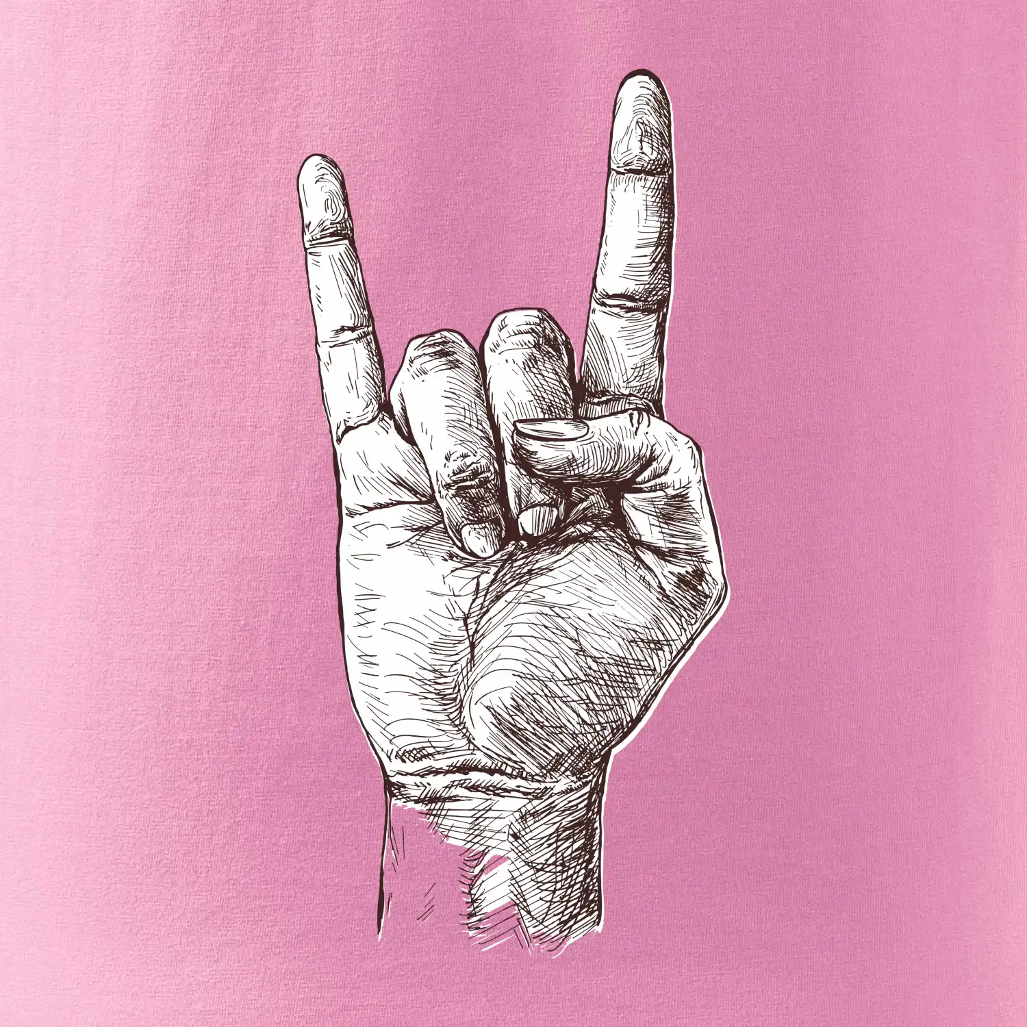 Rocková ruka kreslená