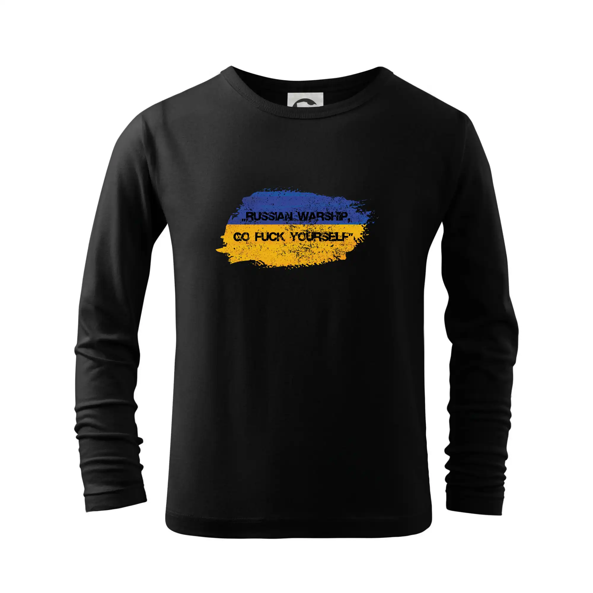 Tričká s vlajkou ukrajiny - Russian warship, go fuck yourself - Tričko detské Long Sleeve