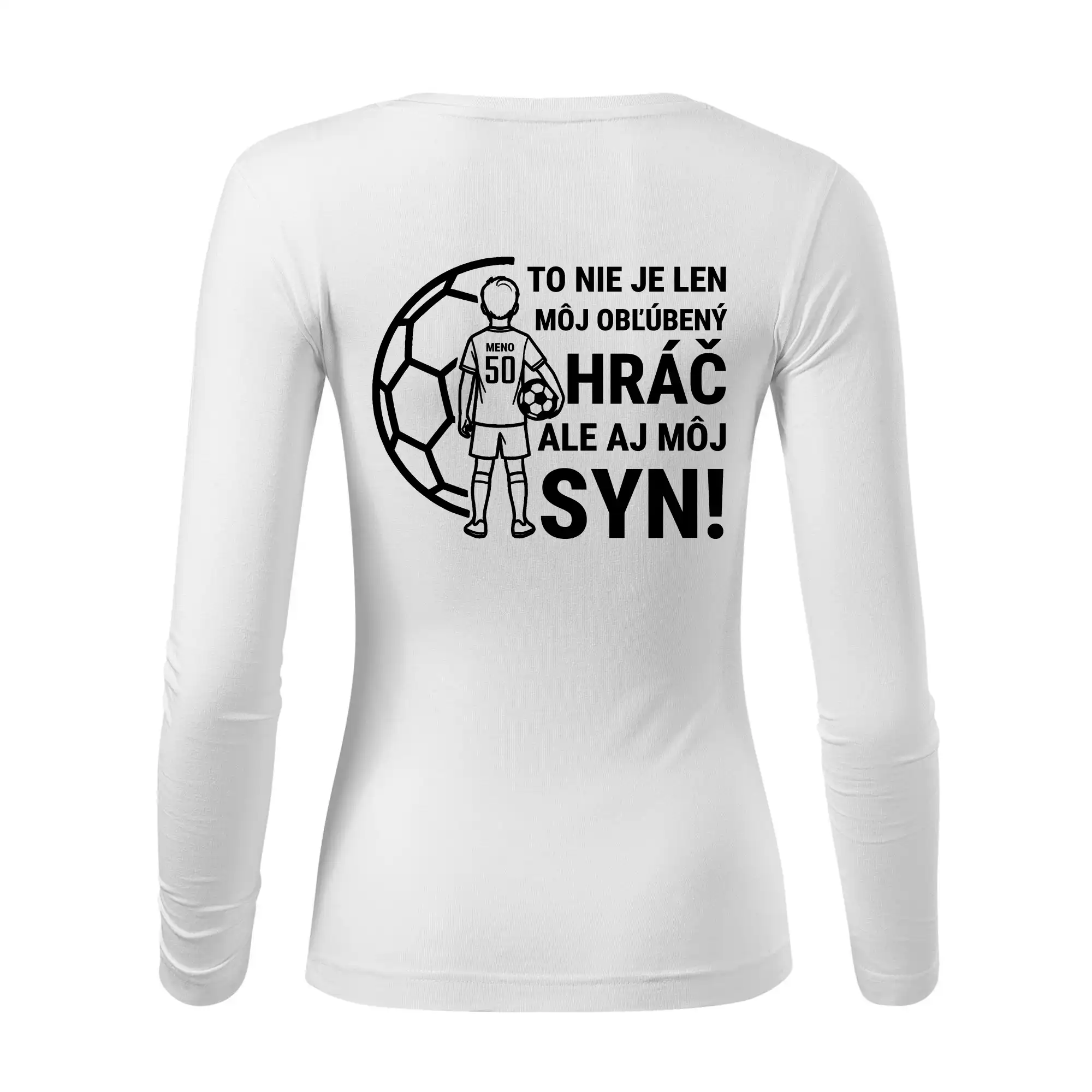 Futbalová mama - Jeden syn (vaše meno a číslo)