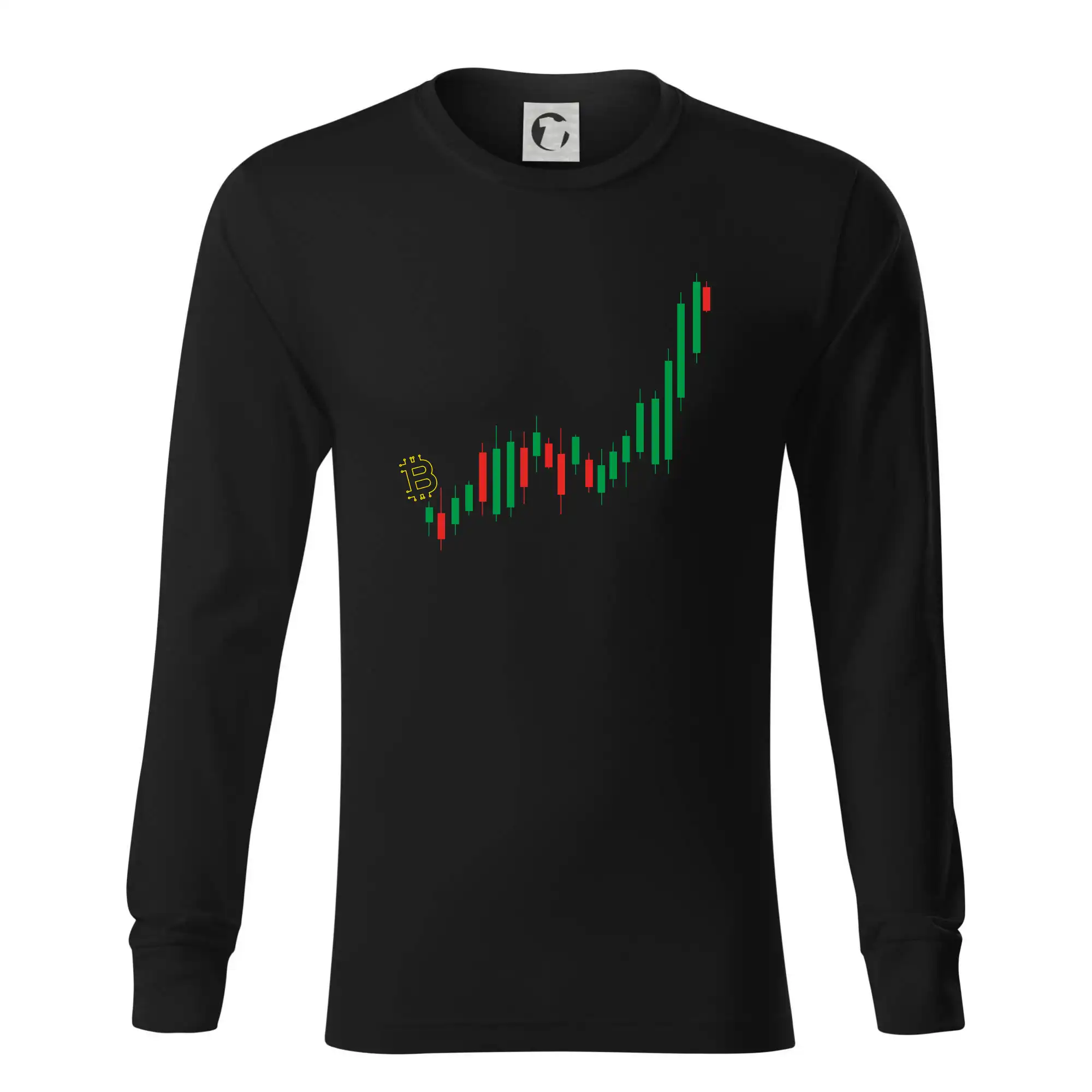 Bitcoin candle bar - Tričko s dlhým rukávom LS R05