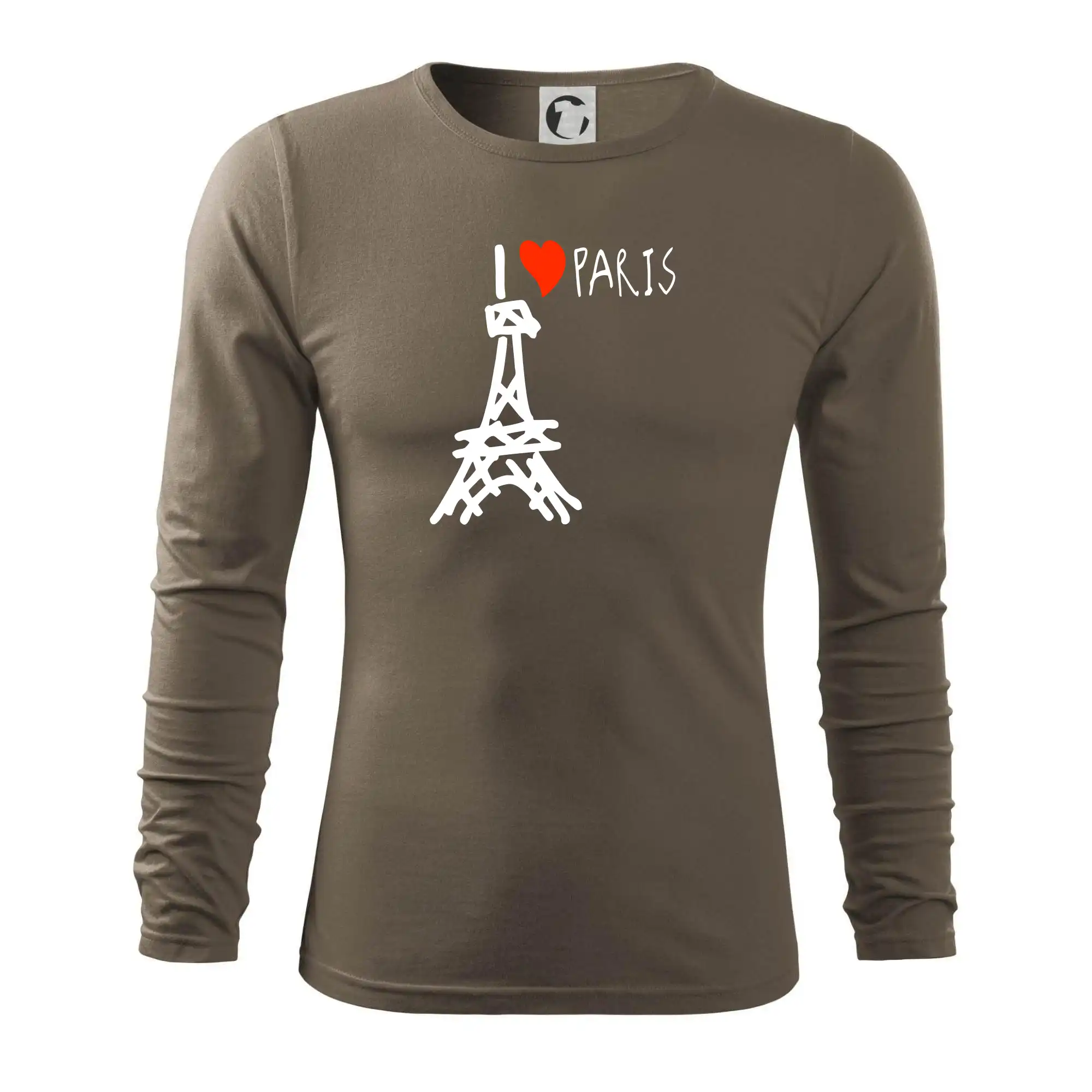 Tričká Francúzsko - I love Paris - Tričko s dlhým rukávom FIT-T long sleeve