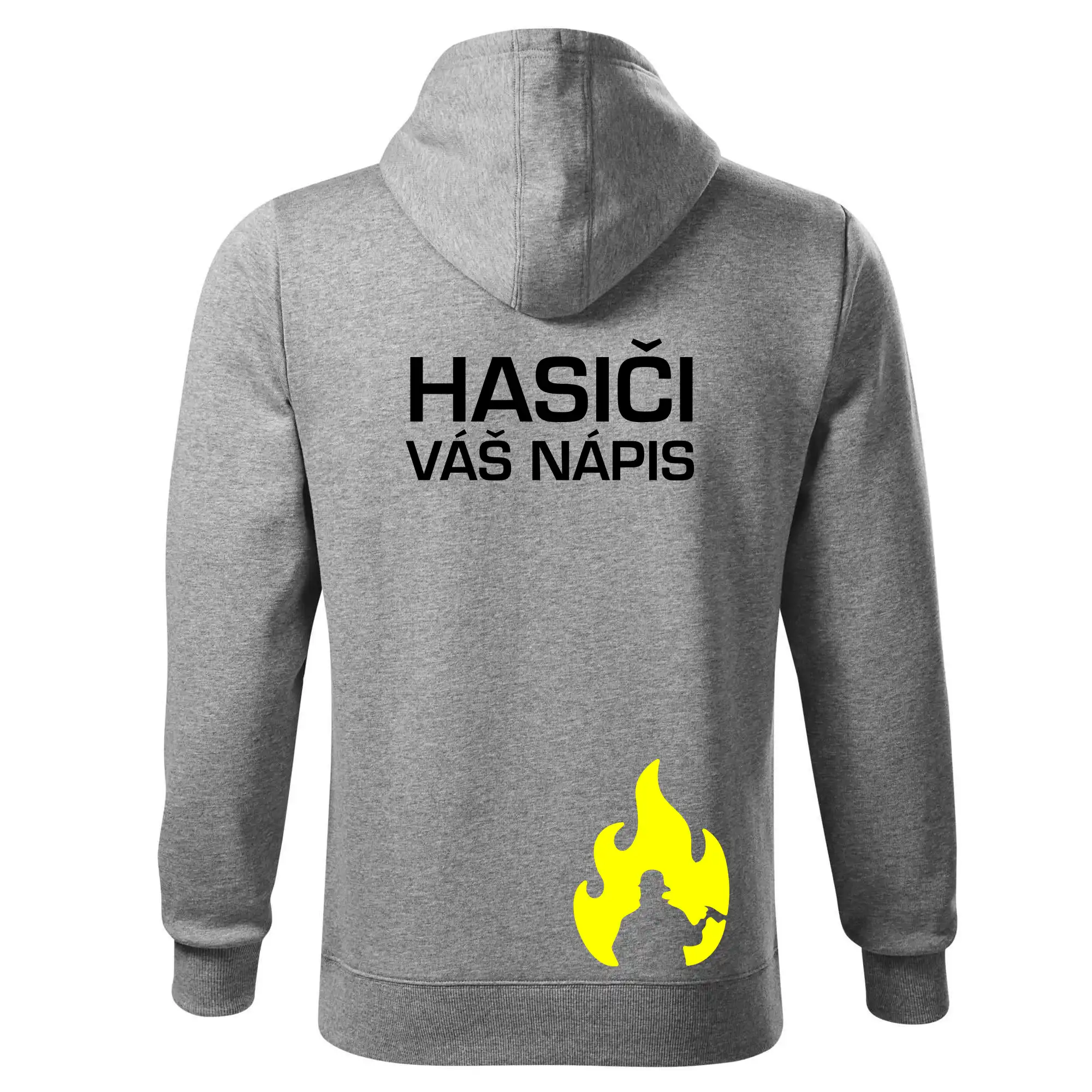 Hasič stojaci - nápis hasiči - Veľký nápis na chrbte