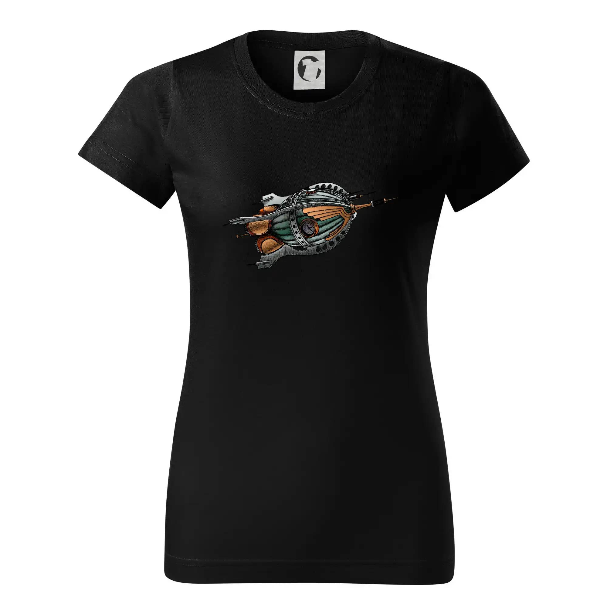 Tričká s potlačou steampunk - Steampunk raketa - Dámske tričko basic - ľahko voľnejšie a dlhšie