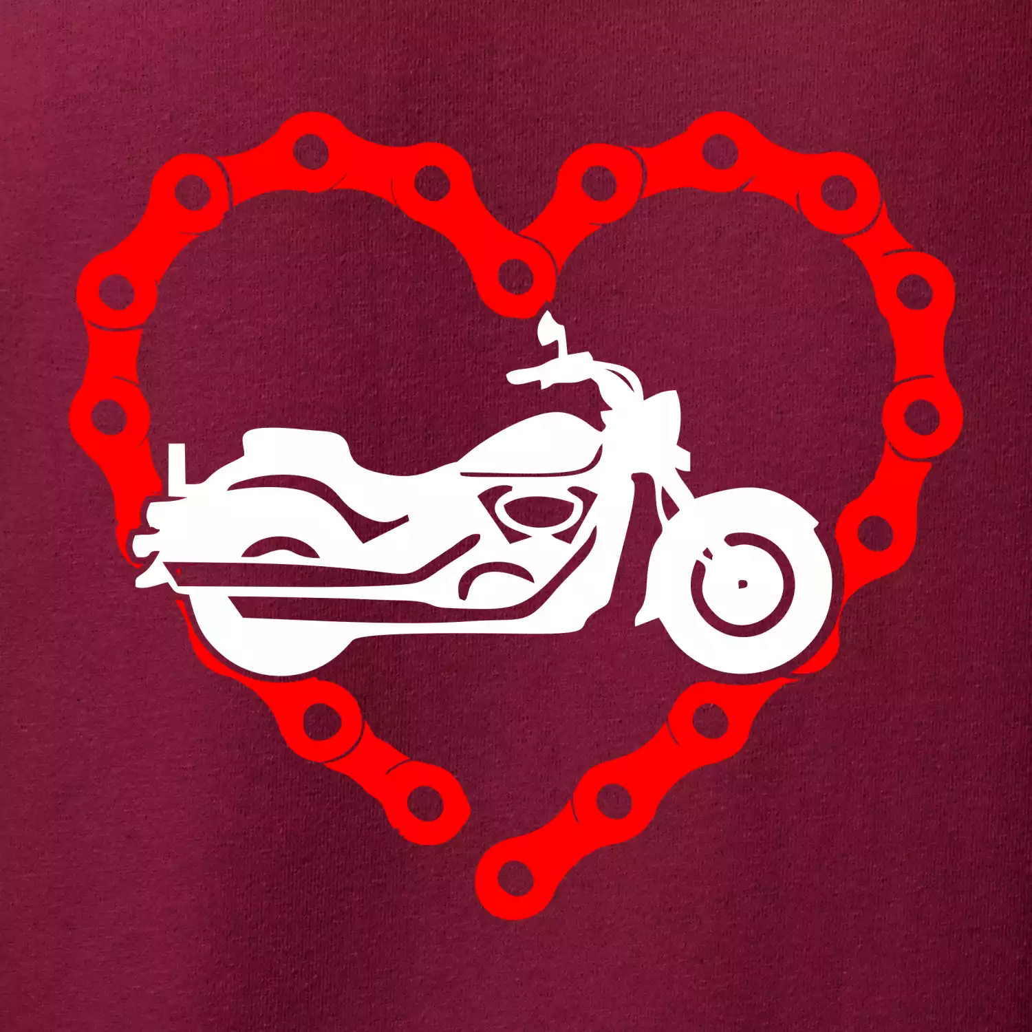 Moto srdce řetěz - chopper