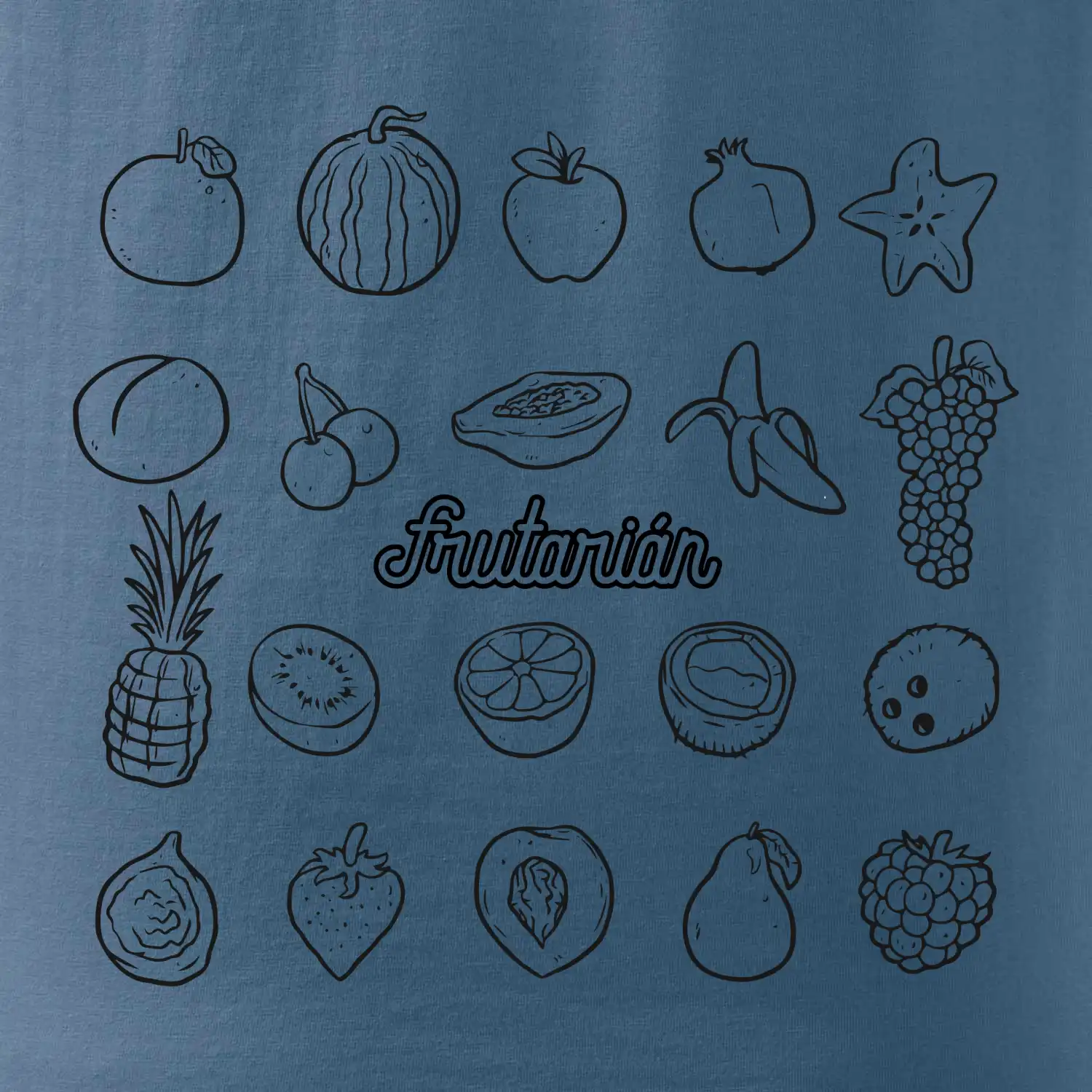 Frutarián ovoce ve čtverci