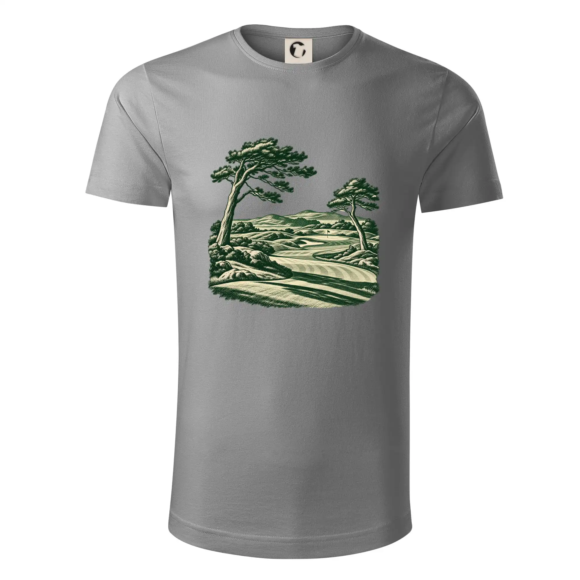Golfové hřiště v retro rytině