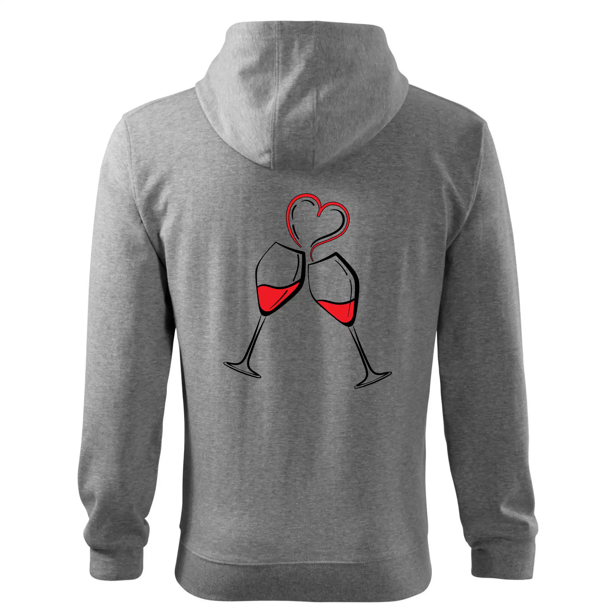 Víno je láska jednoduchý nákres