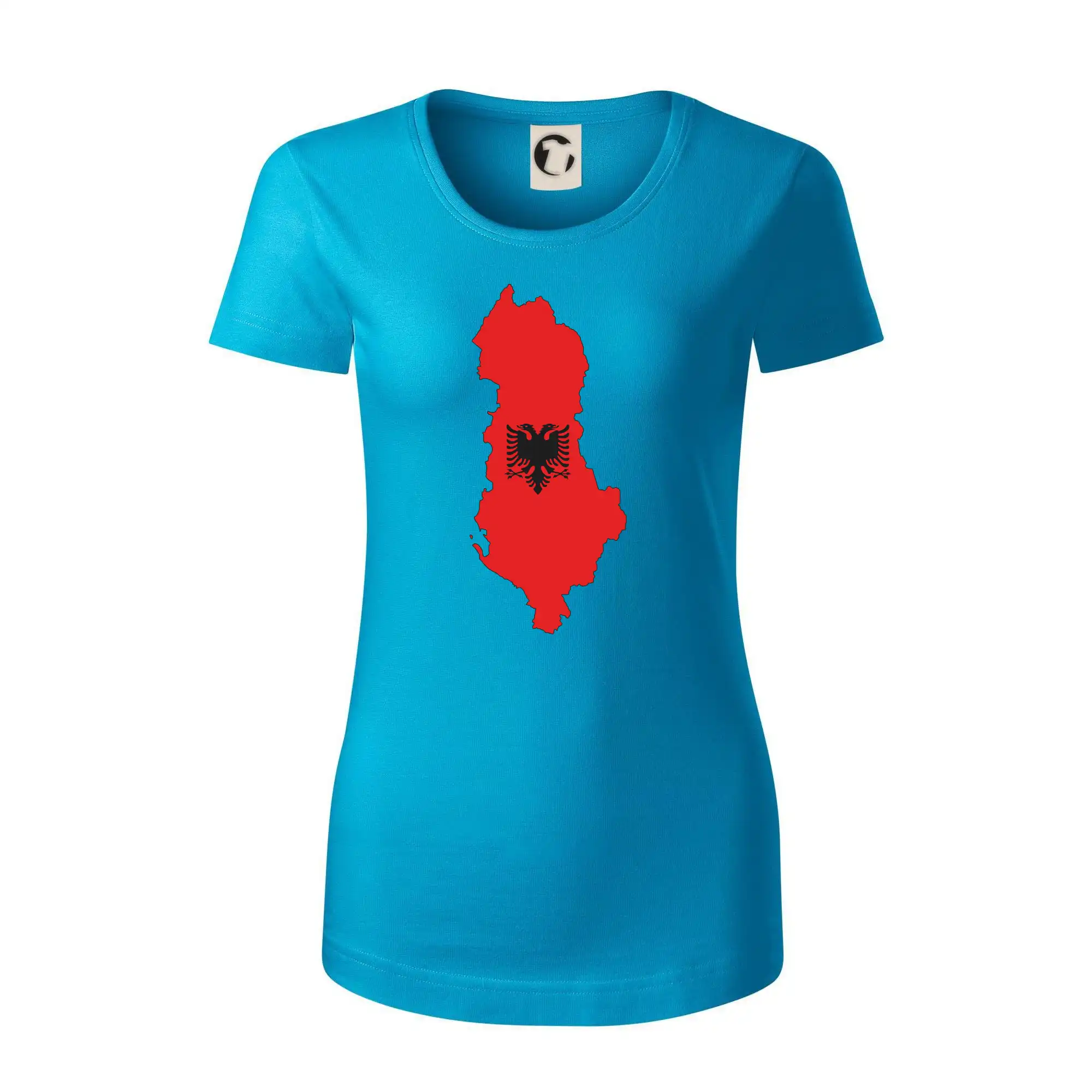 Albánie mapa a znak