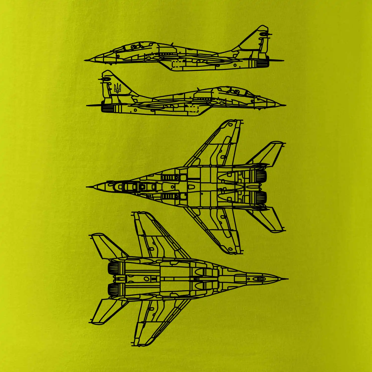 Mig 29 Fulcrum - obrys