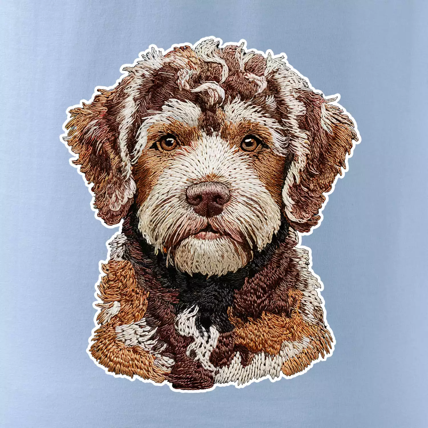 Lagotto romagnolo vyšívaná hlava na prsu