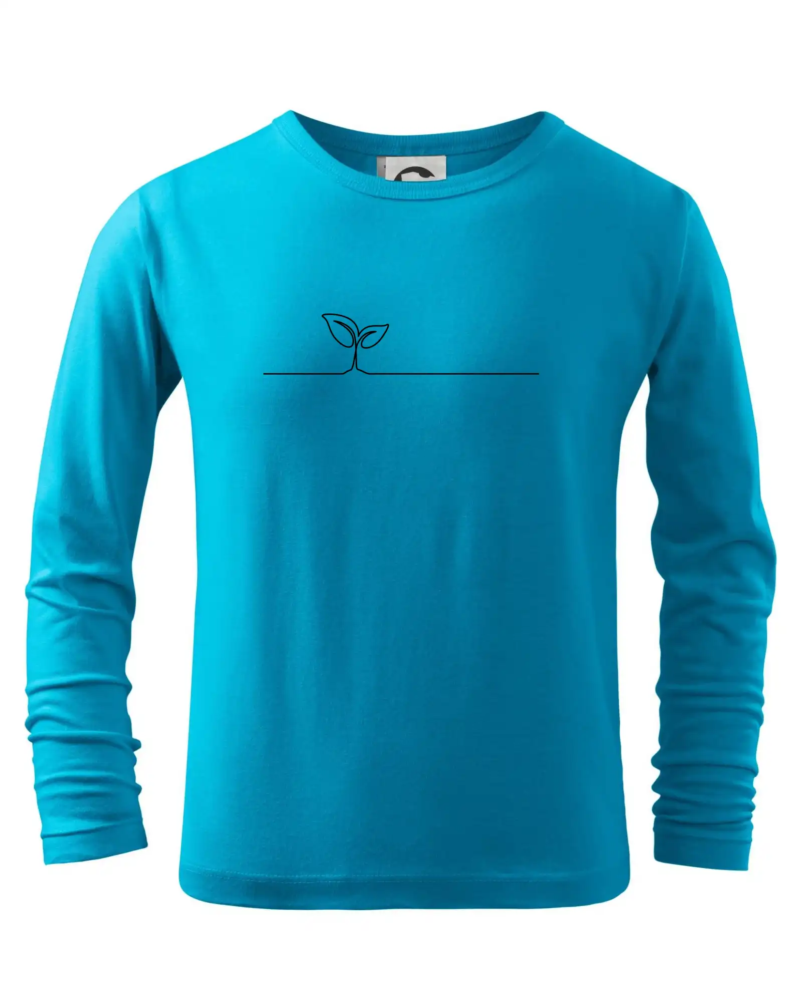 Tričká s kvetinami - Listy kvety linka - Tričko detské Long Sleeve