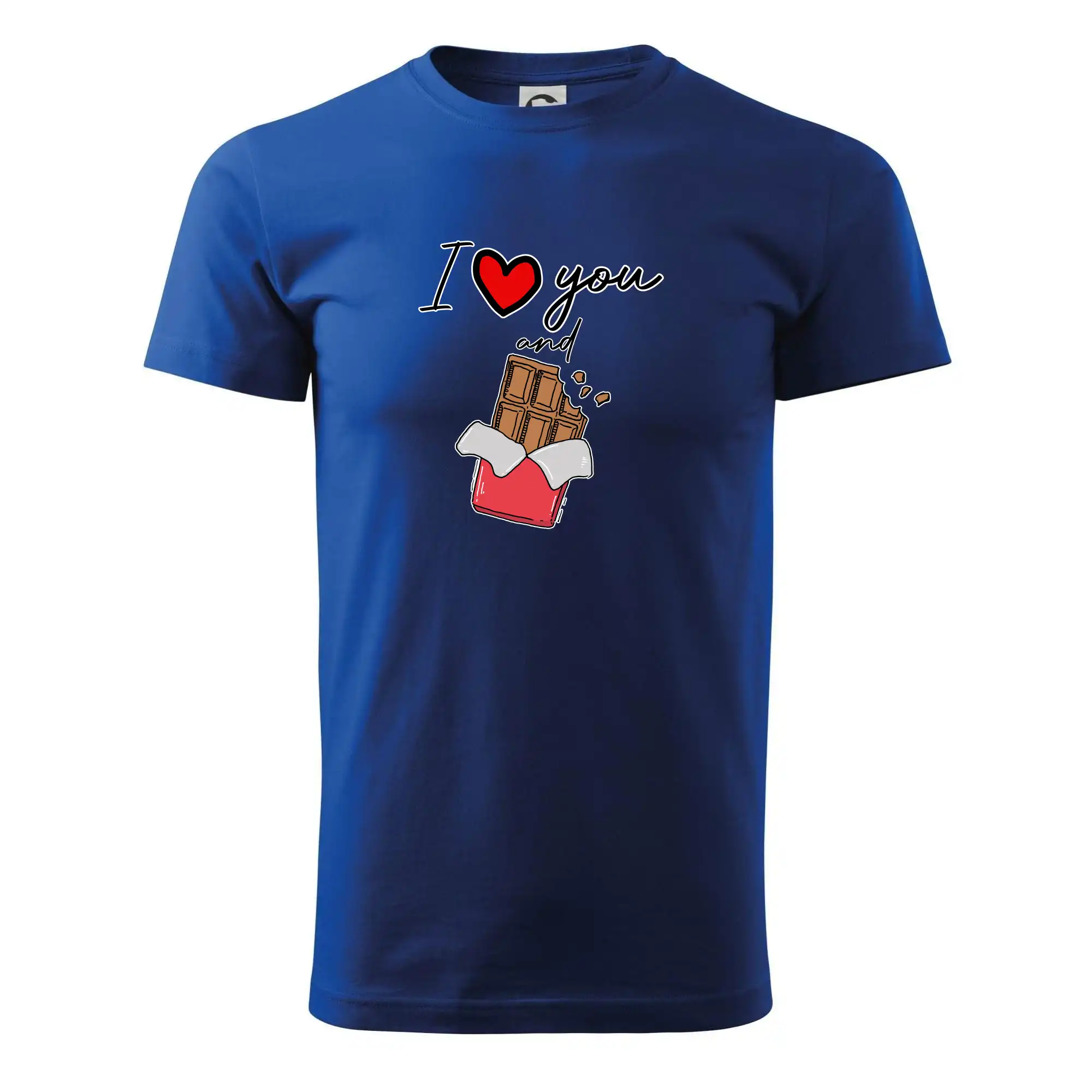 I love you and chocolate - Pánske tričko nižšej gramáže