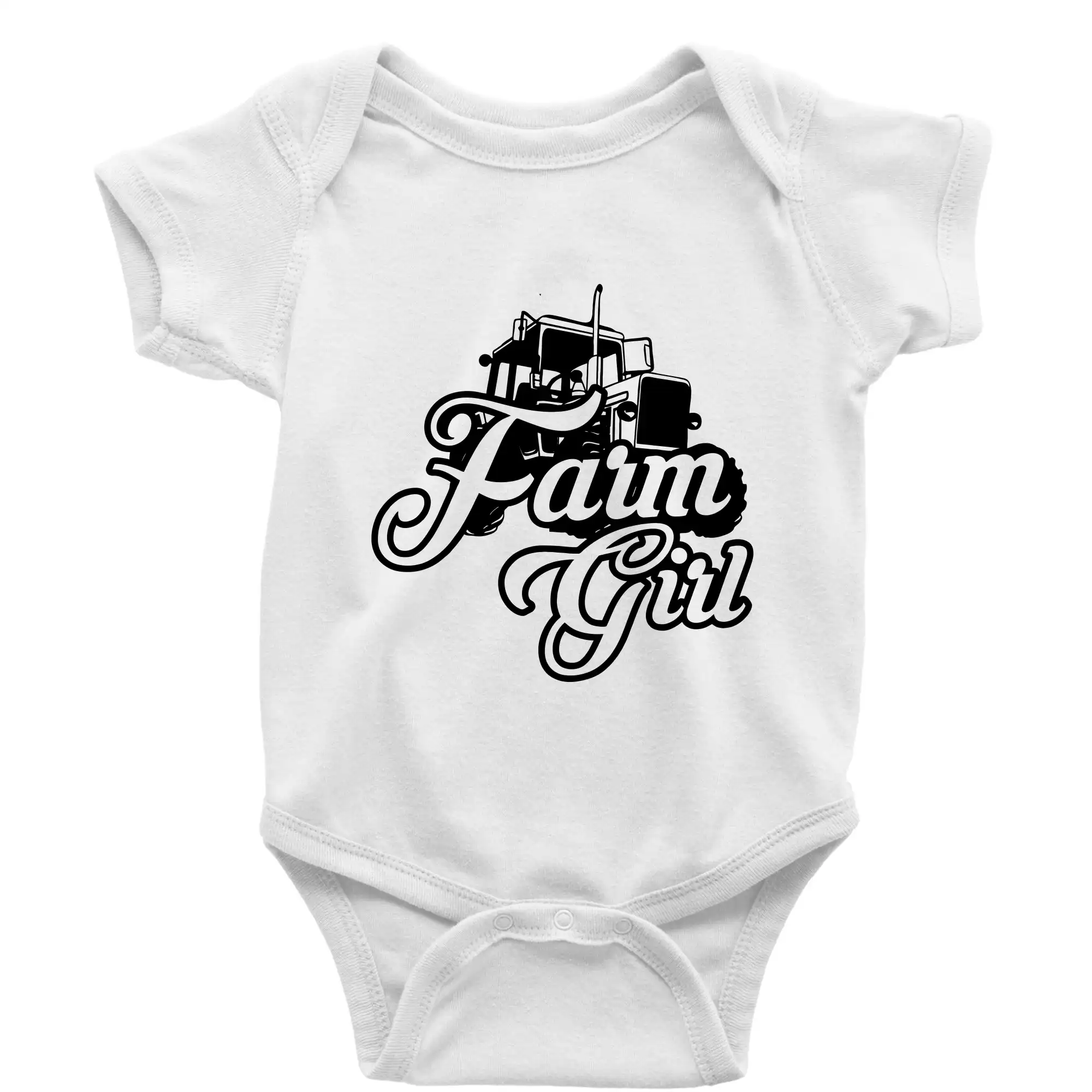 Tričká s koňmi - Farm Girl - Body dojčenské s krátkym rukávom
