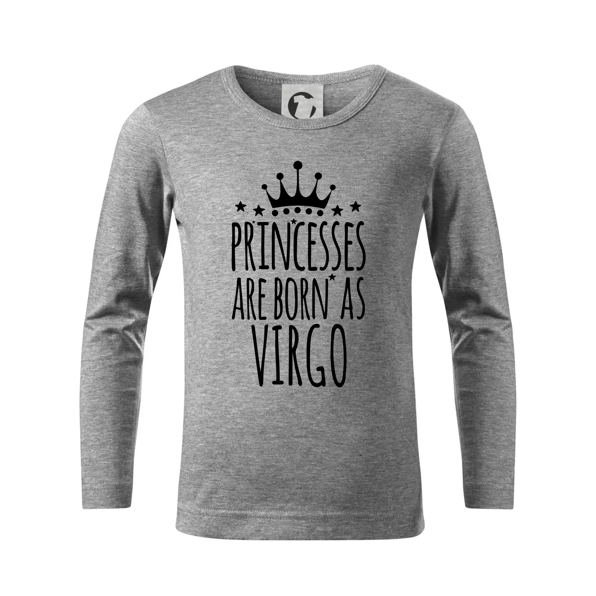 Tričká panna - Princesses are born as Virgo - Panna - Tričko detské Long Sleeve