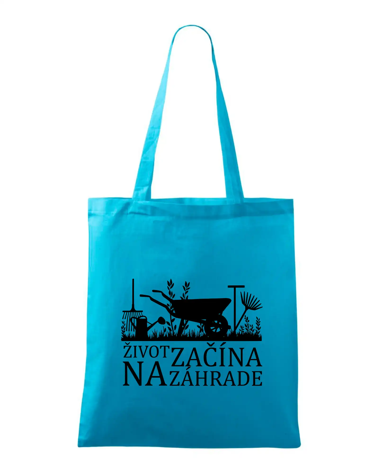 Tričká na chalupu - Život začína na záhrade - Taška bavlnená
