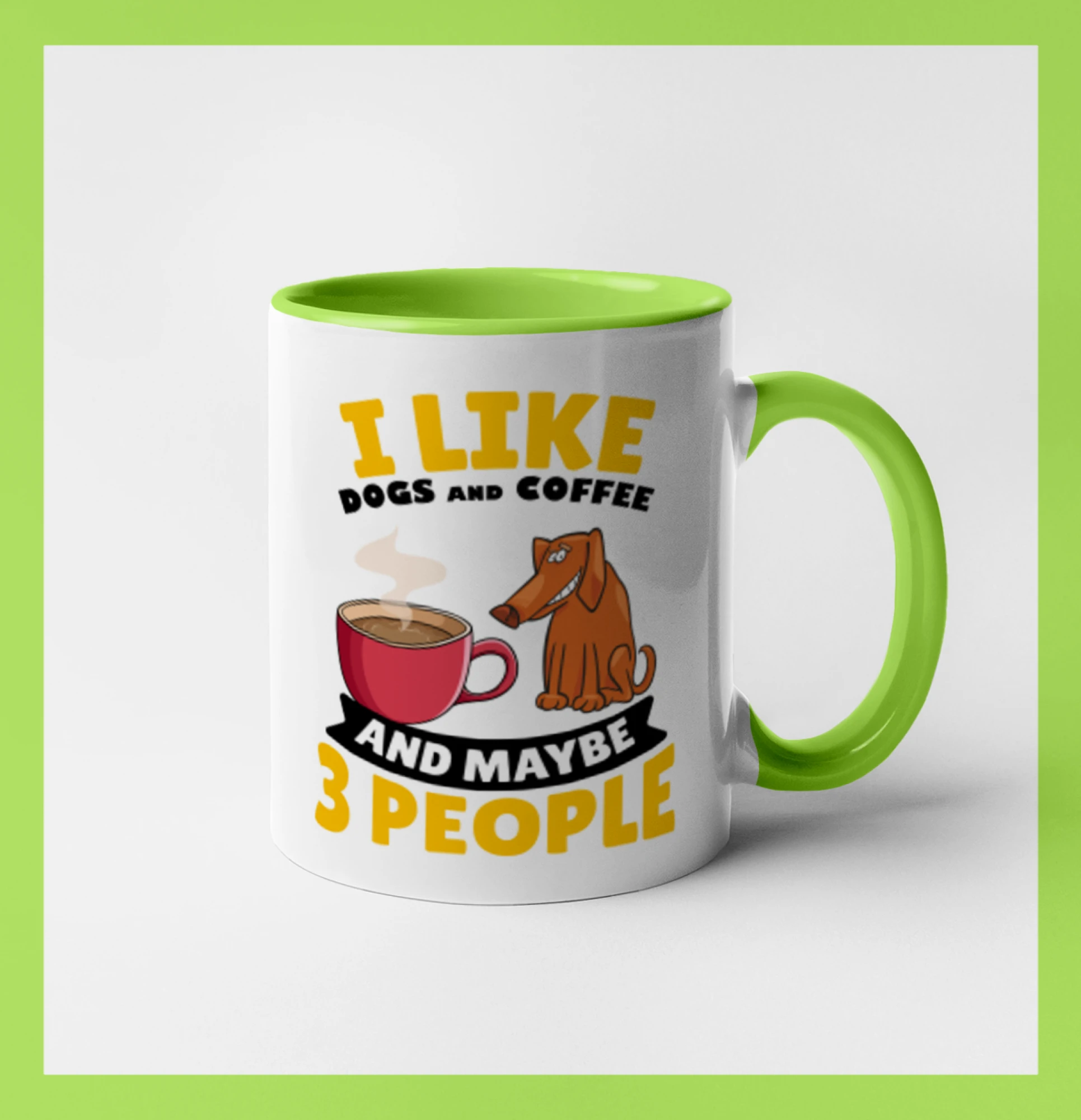 I like dogs and coffee and maybe 3 people