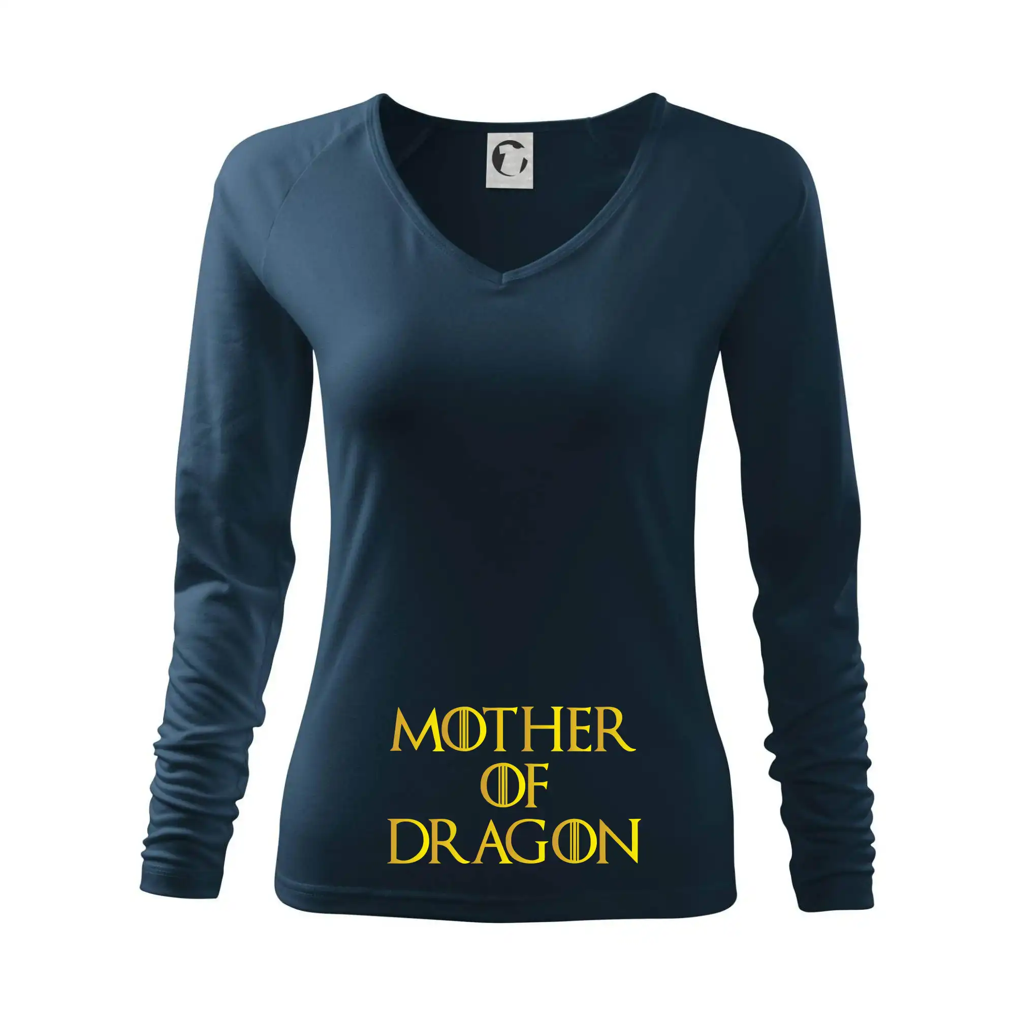 Tričká pre tehotné - Mother of Dragon - Zlatá - Tričko dámske Elegance