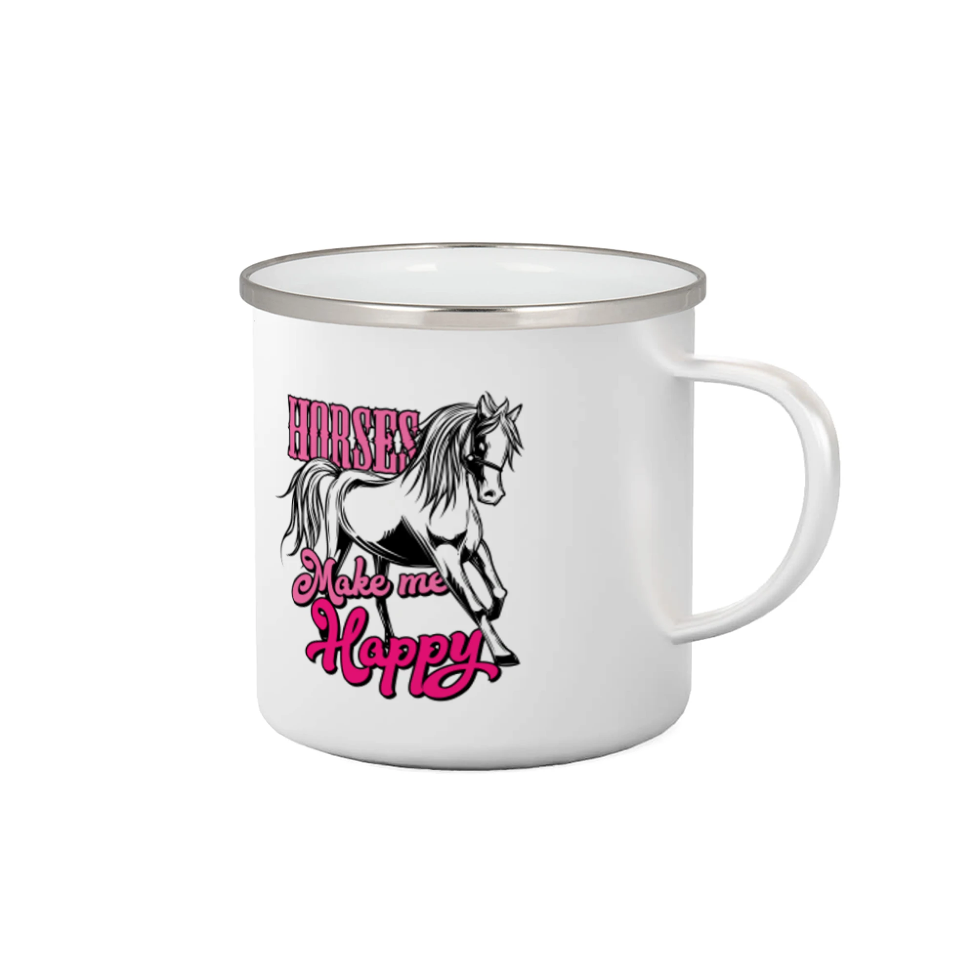 Tričká s koňmi - Horses Make me Happy - Plecháčik