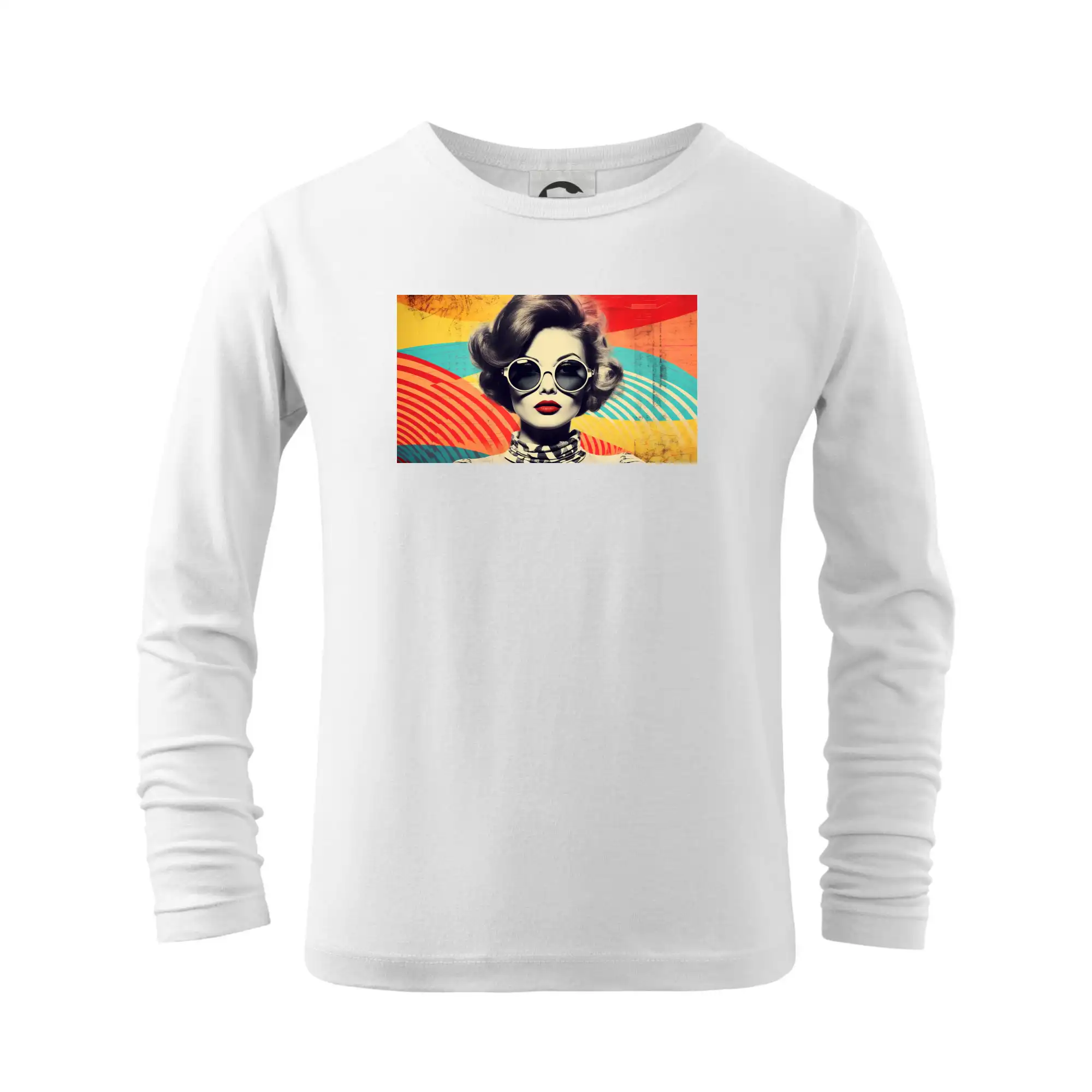 Grafické tričká - Retro žena - Tričko detské Long Sleeve