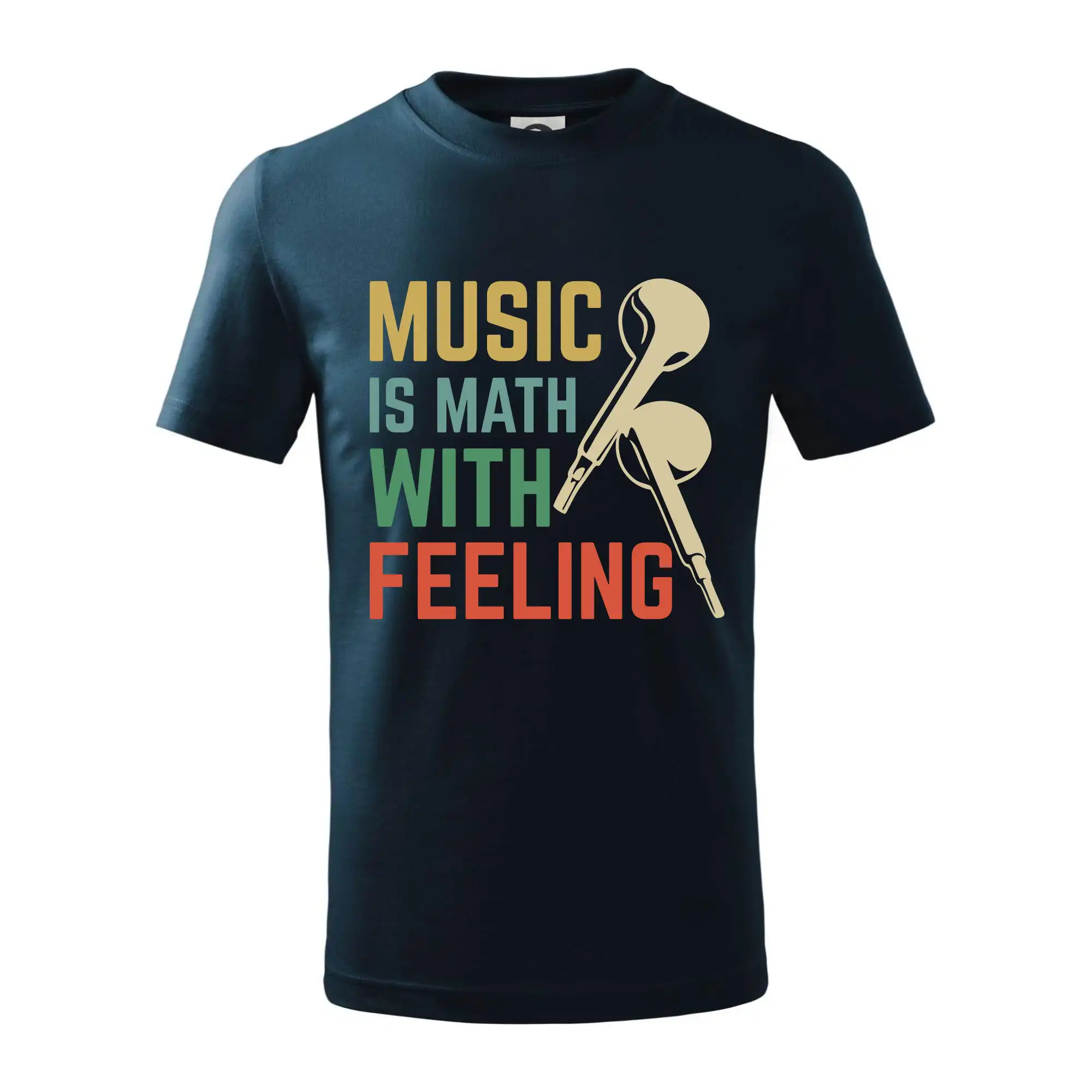 Vtipné tričká pre matematiky - Music is math with feeling - Tričko detské bavlnené