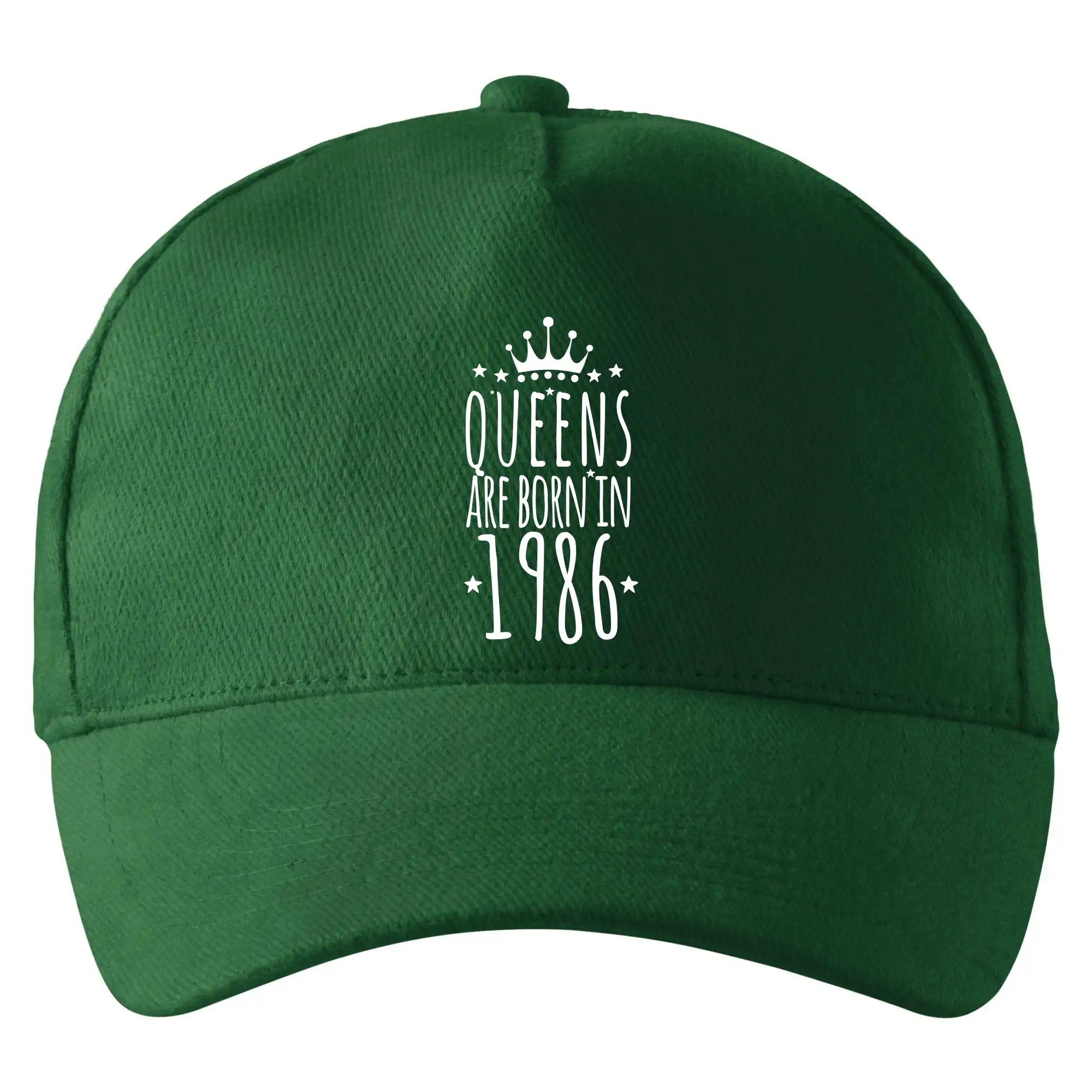 Trička s ročníkom 1986 - Queens are born in 1986 - Šiltovka so zahnutým šiltom a mosaznou sponou
