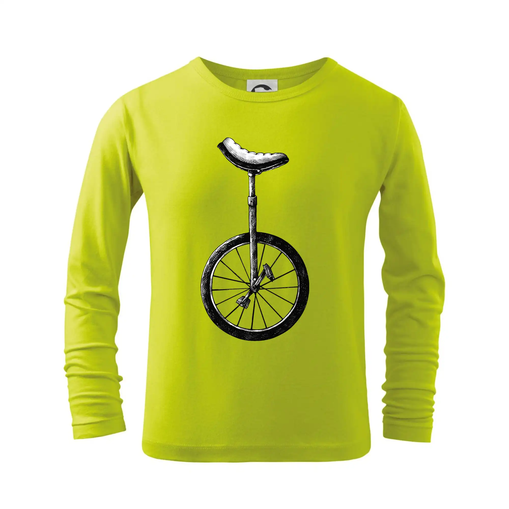 Tričko ako darček pre cyklistu - Jednokolka kreslená - Tričko detské Long Sleeve