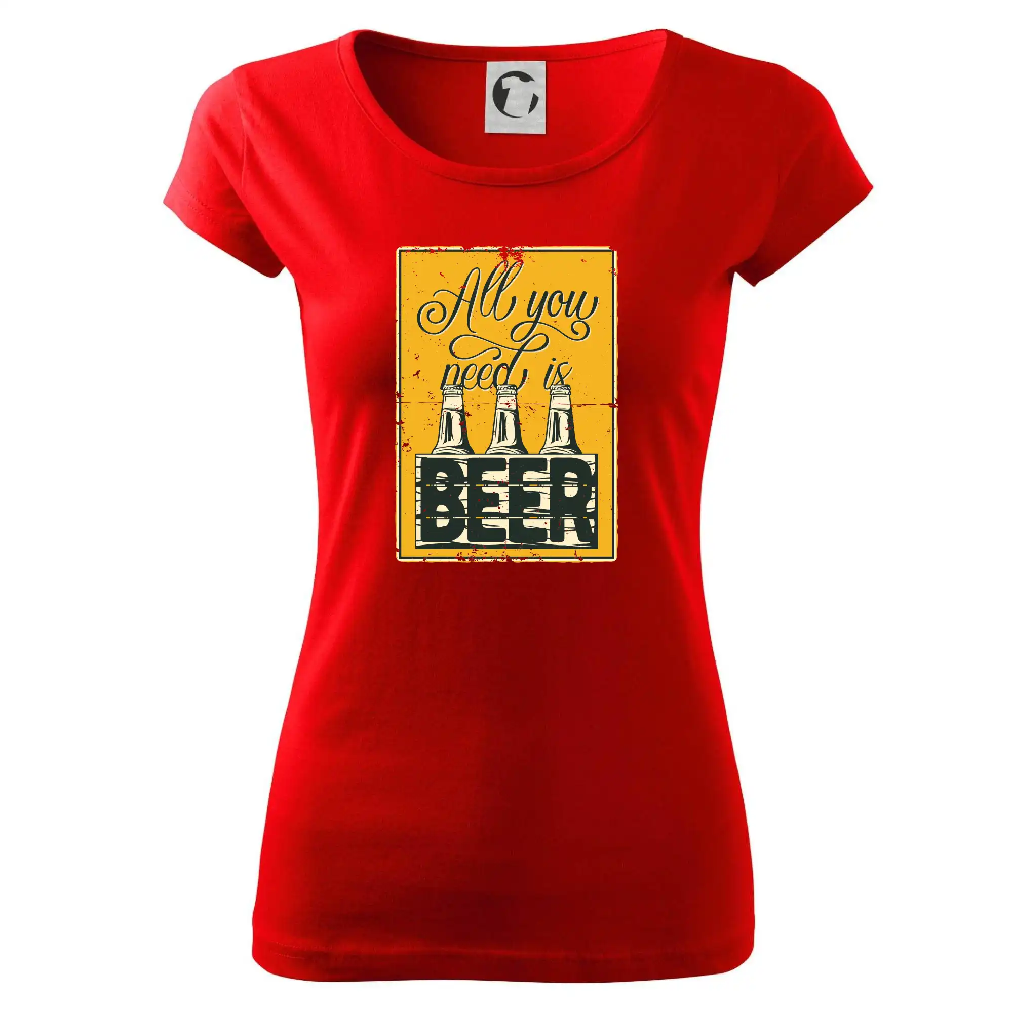 Vtipná tričká pre pivárov - All you need is beer - Dámske tričko Pure