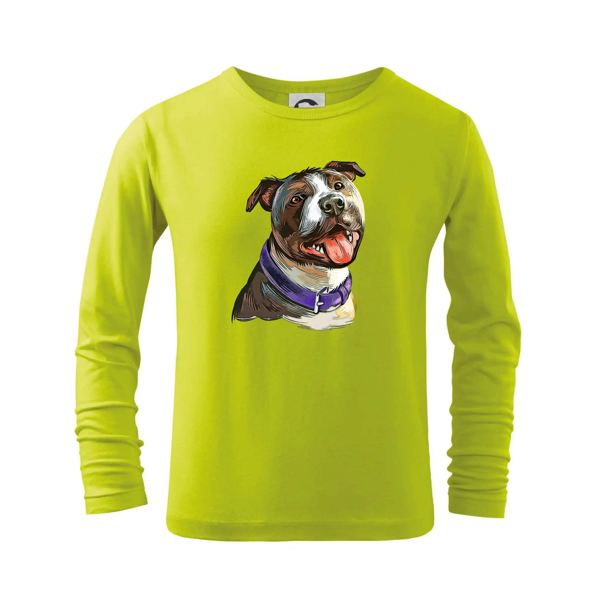 Ostatné psie plemená - Americký stafordšírsky teriér kreslený - Tričko detské Long Sleeve