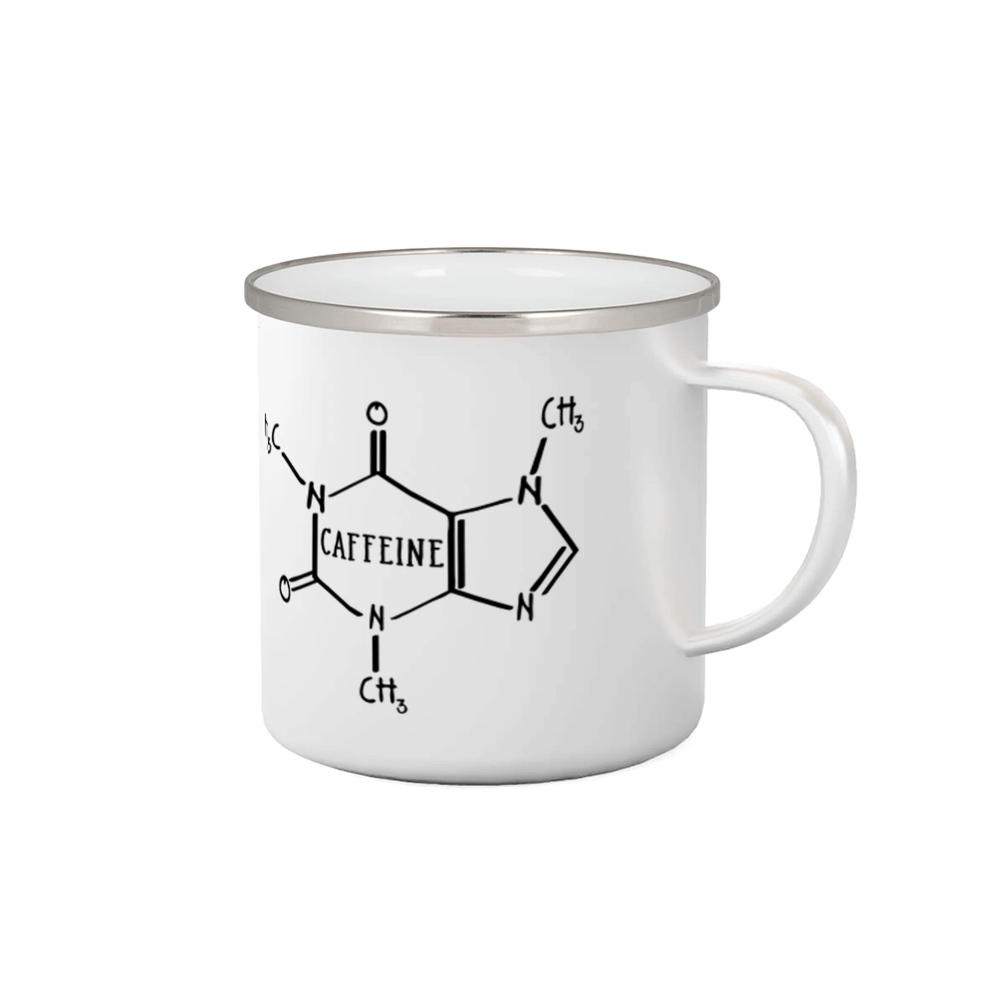 Motívy pre baristu a milovníkov kávy - Caffeine molekuly - Plecháčik