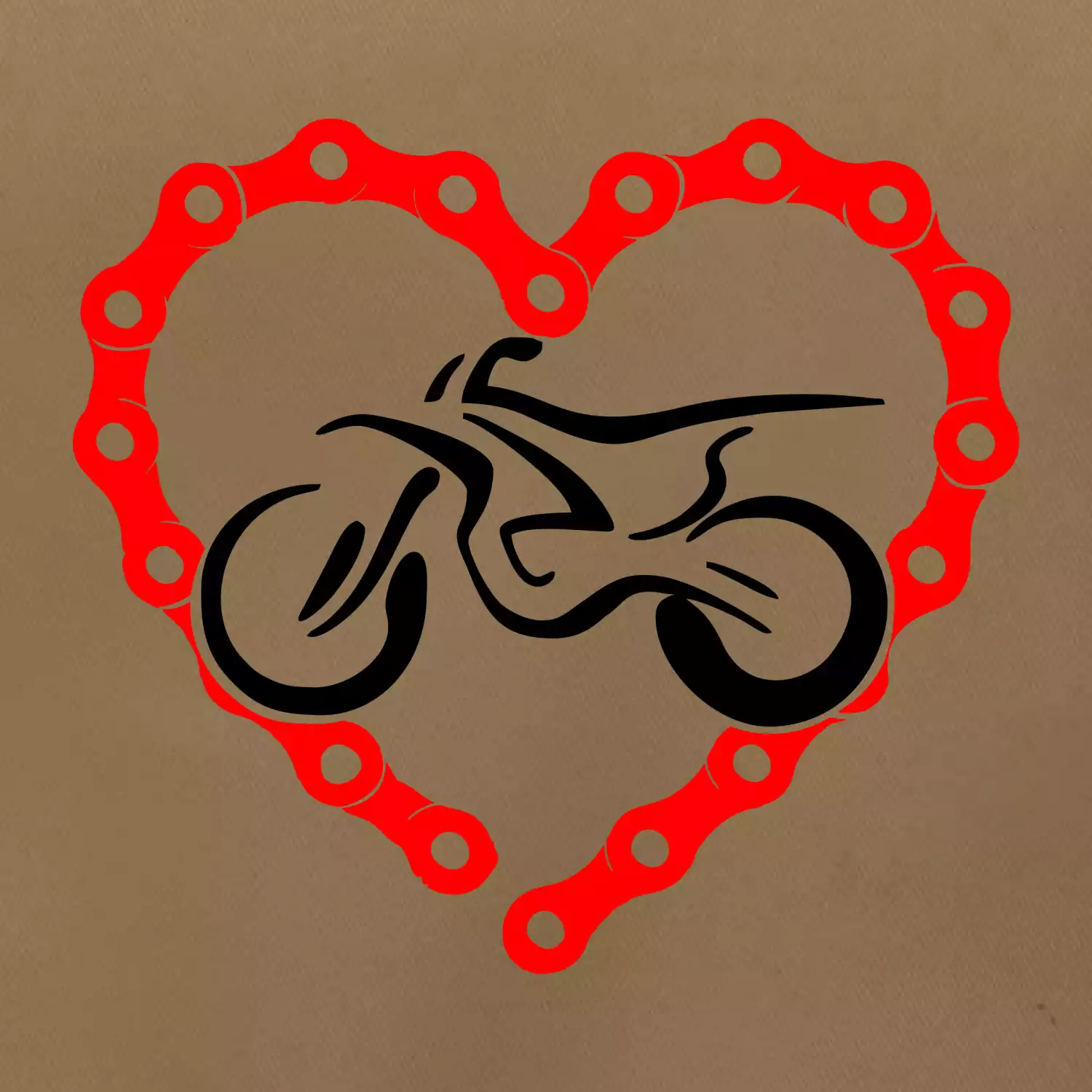 Moto srdce řetěz - enduro