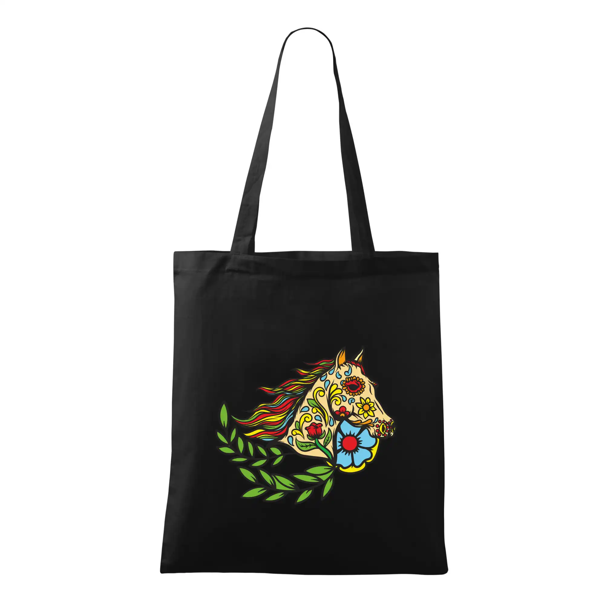 Kůň barevný s listy