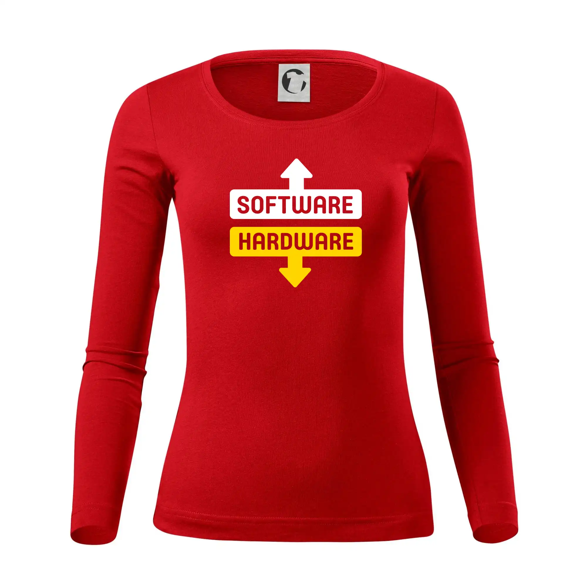 Tričká pre ajťákov - Software hardware - šípky - Dámske tričko FIT-T LS - zužené