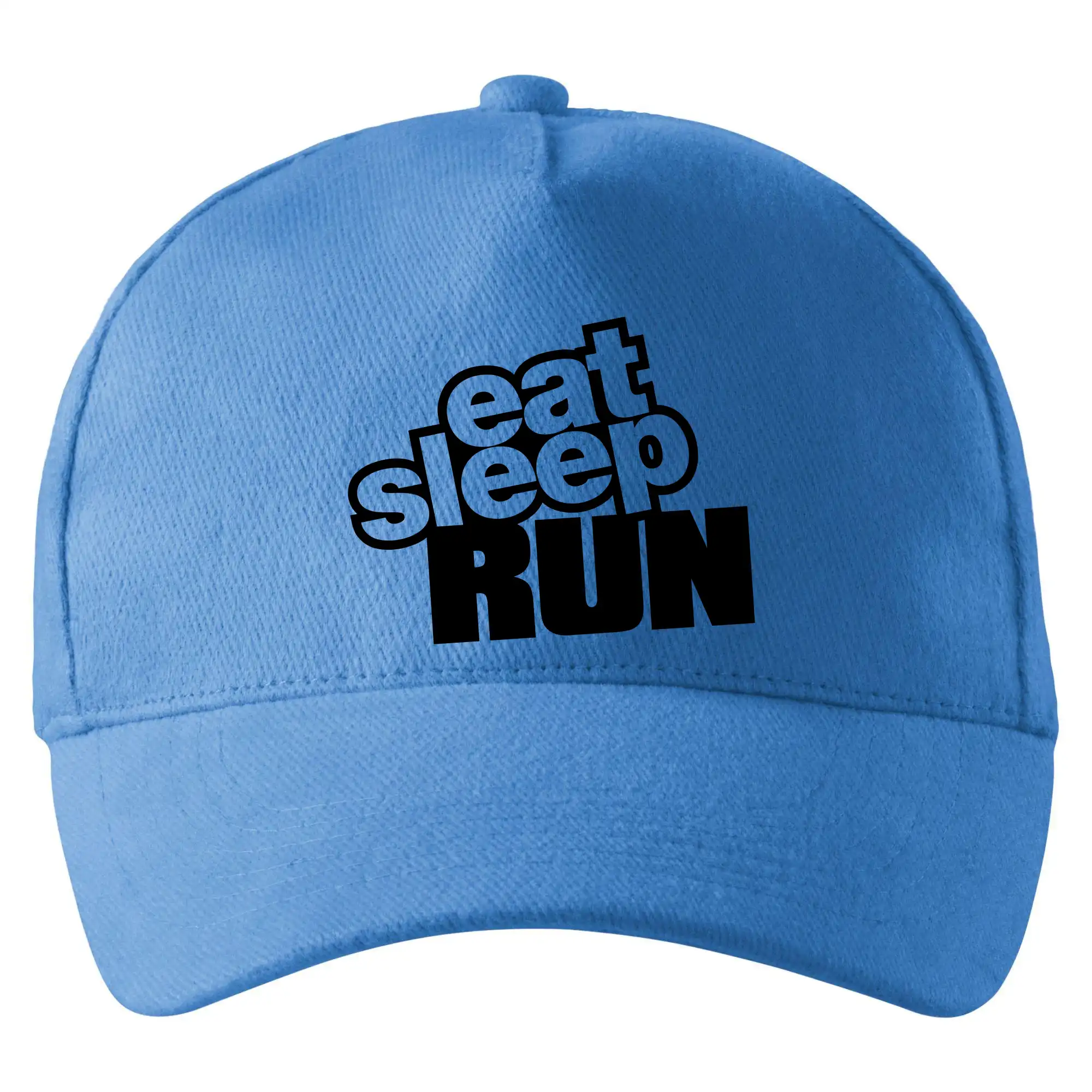 Eat sleep repeat - Eat sleep run - Šiltovka so zahnutým šiltom a mosaznou sponou