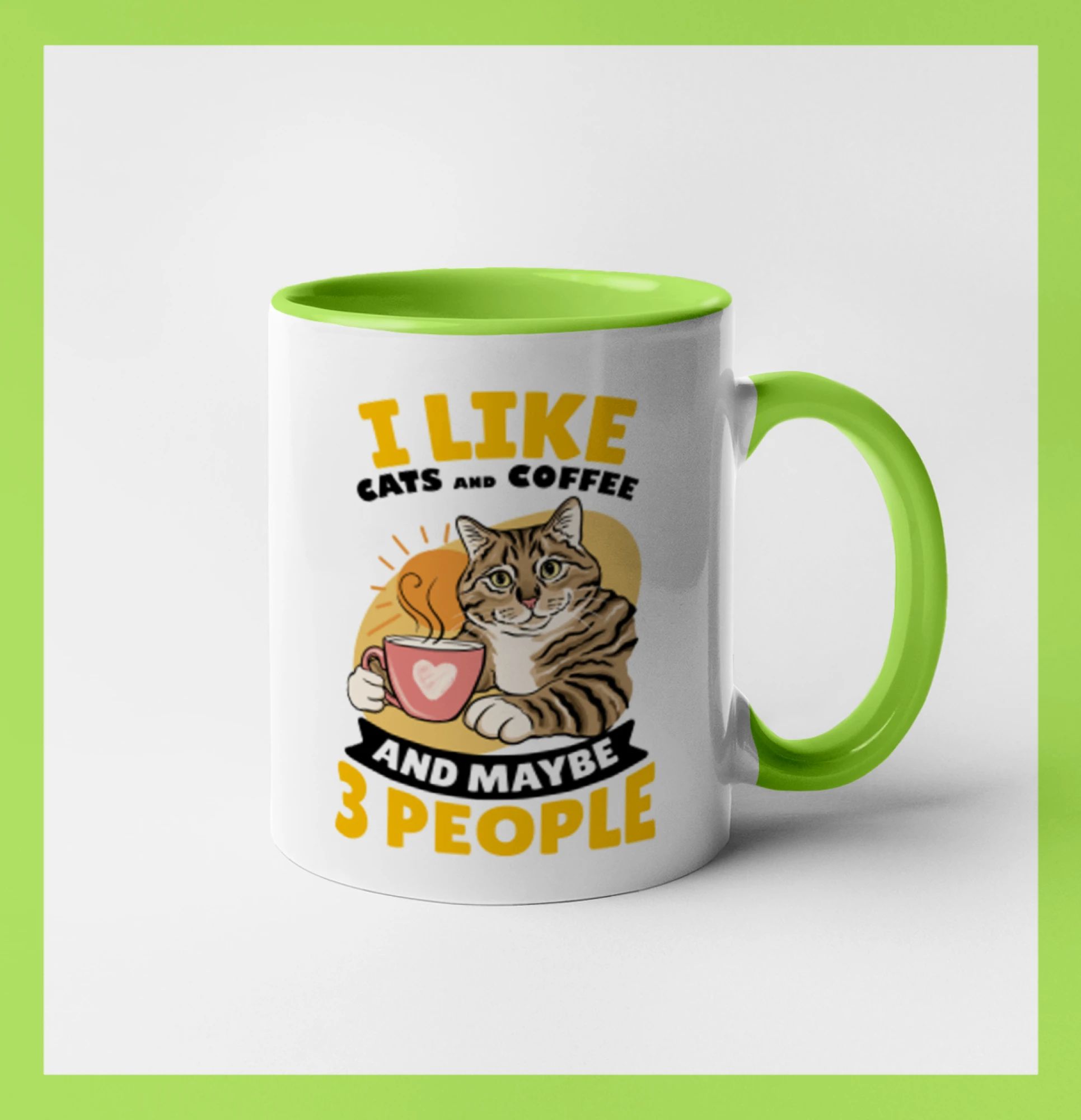 I like cats and coffee and maybe 3 people