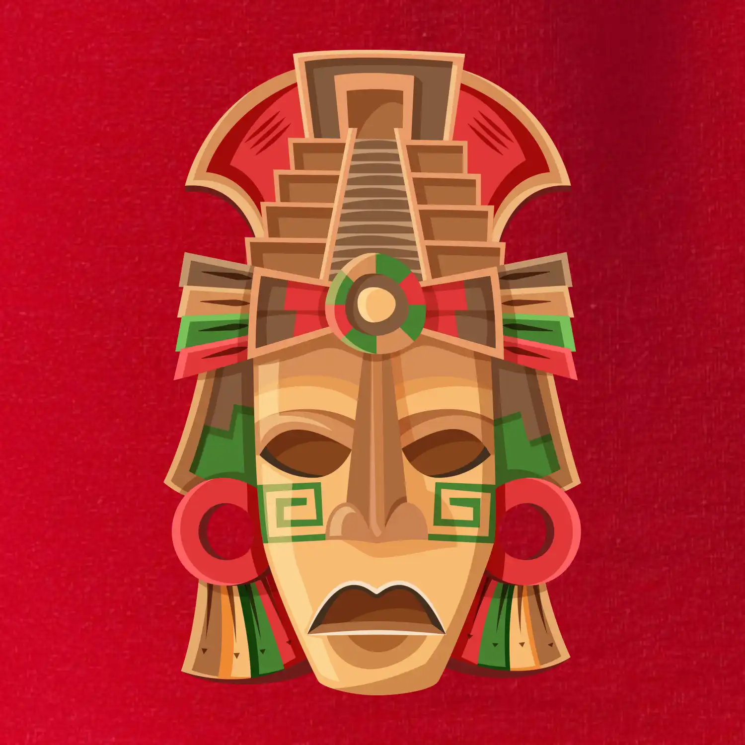 Mayové maska červené uši