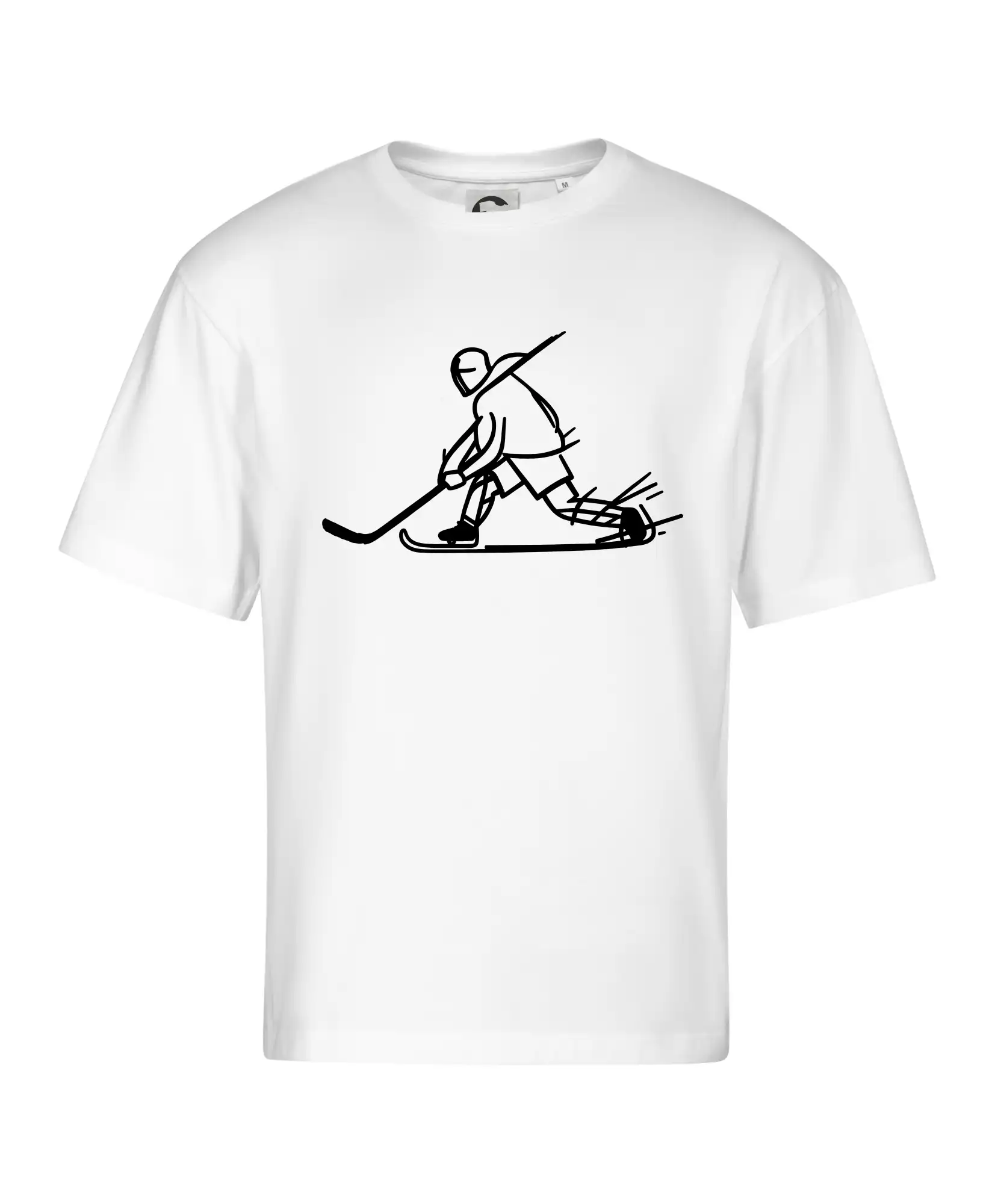 Kreslený hokejista tučnou fixou