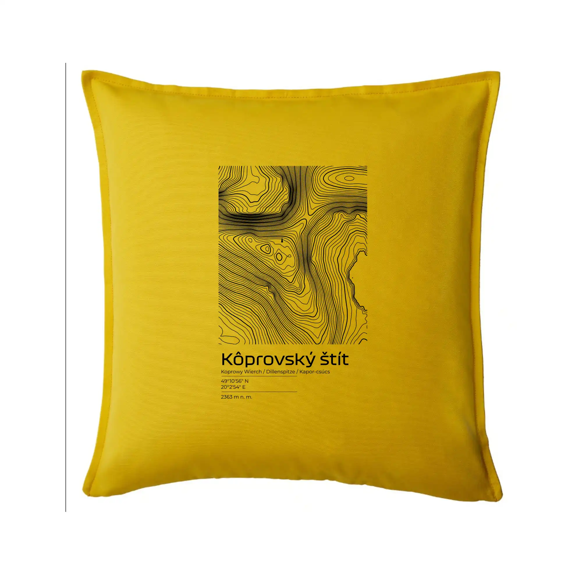 Kôprovský štít - vrstevnice v obdélníku